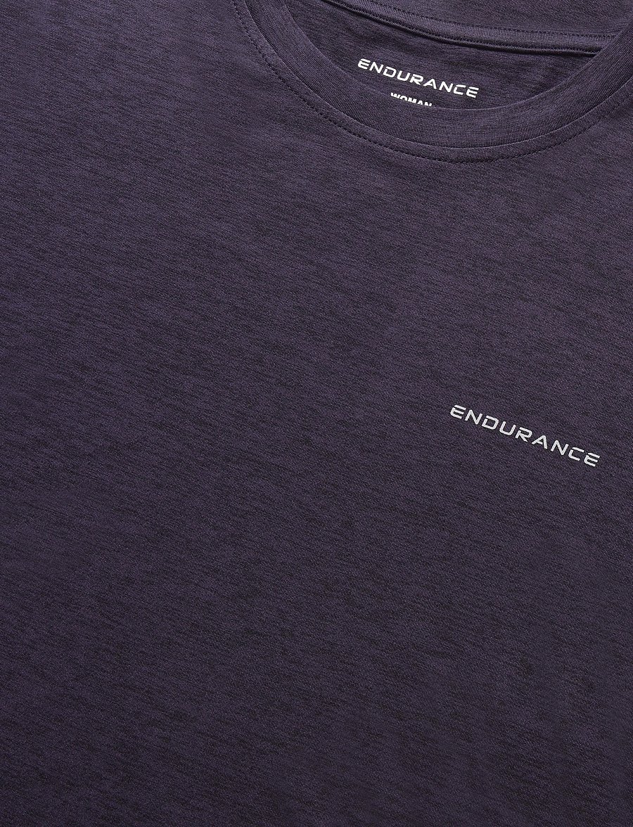 Endurance - Alvaly W Melange S/S Tee - t-shirts - nightshade - 2