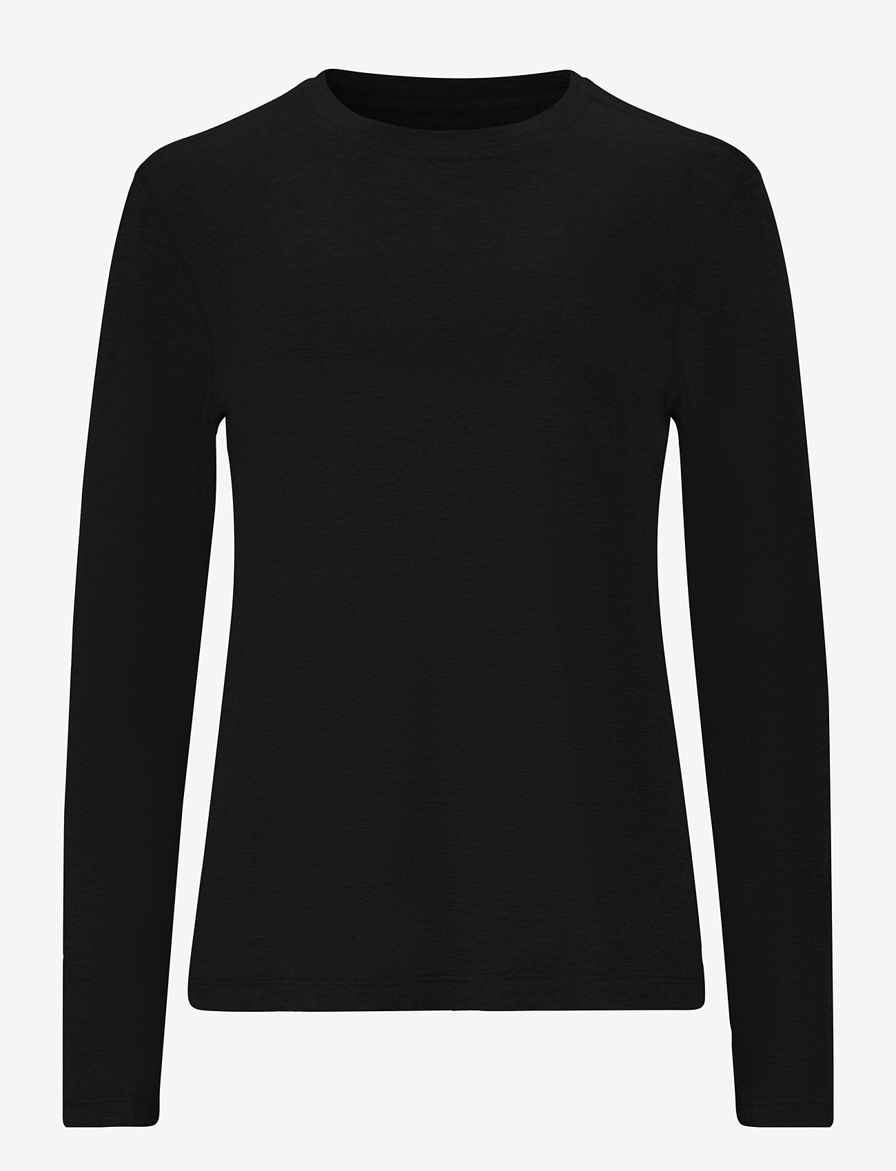 Endurance - Alvaly W Melange L/S Tee - longsleeved tops - black melange - 1