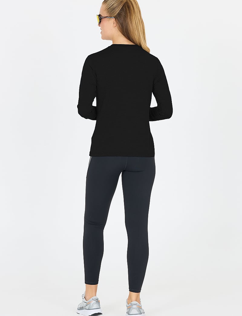 Endurance - Alvaly W Melange L/S Tee - langarmshirts - black melange - 3