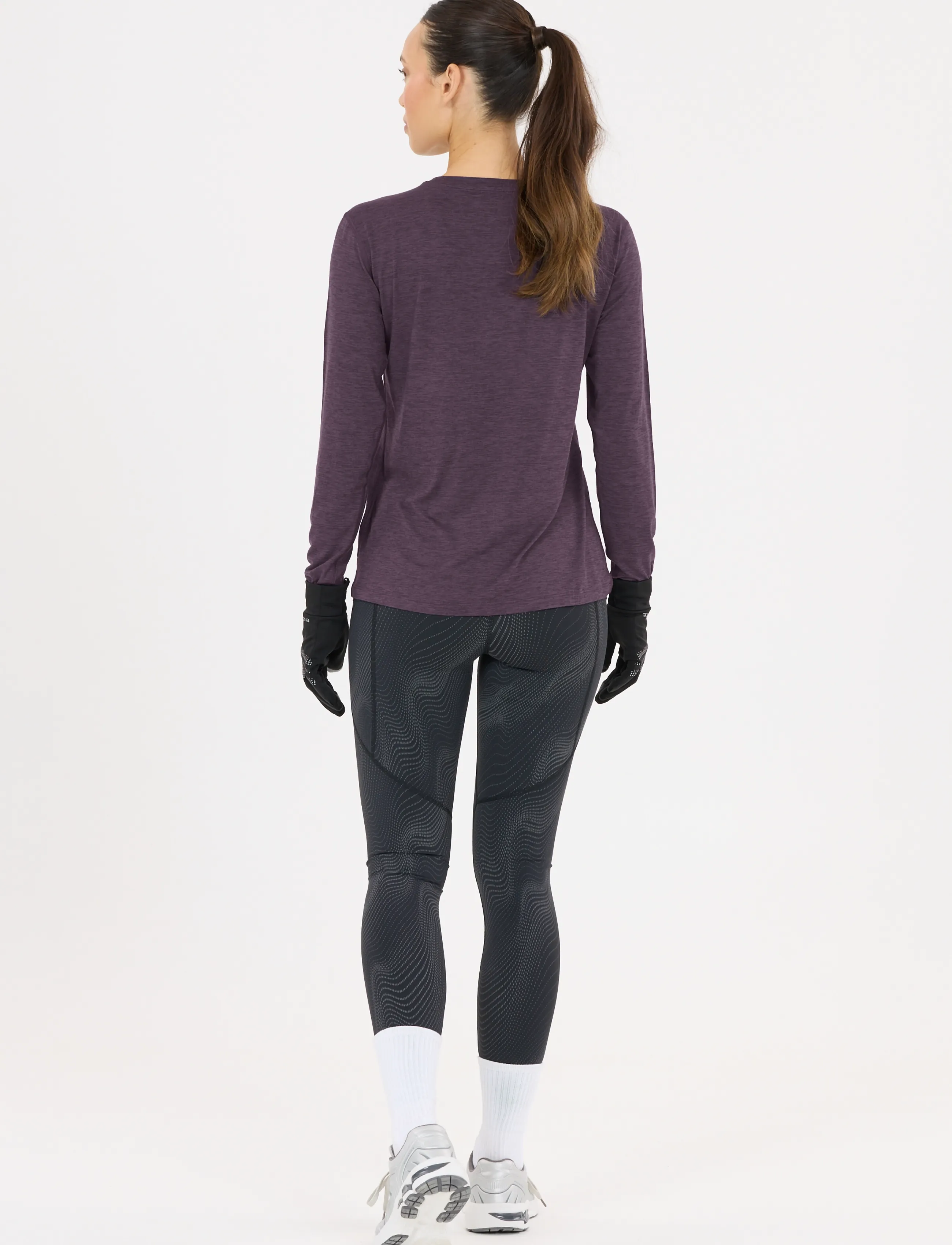 Endurance - Alvaly W Melange L/S Tee - langarmshirts - nightshade - 3