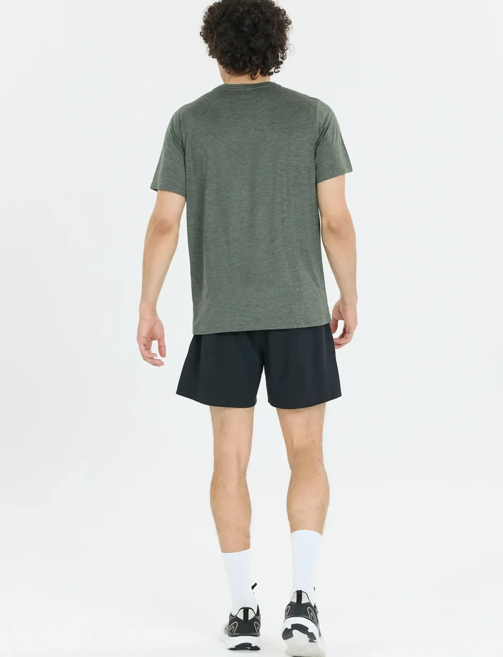 Endurance - Abdon M Melange S/S Tee - t-shirts - balsam green - 4