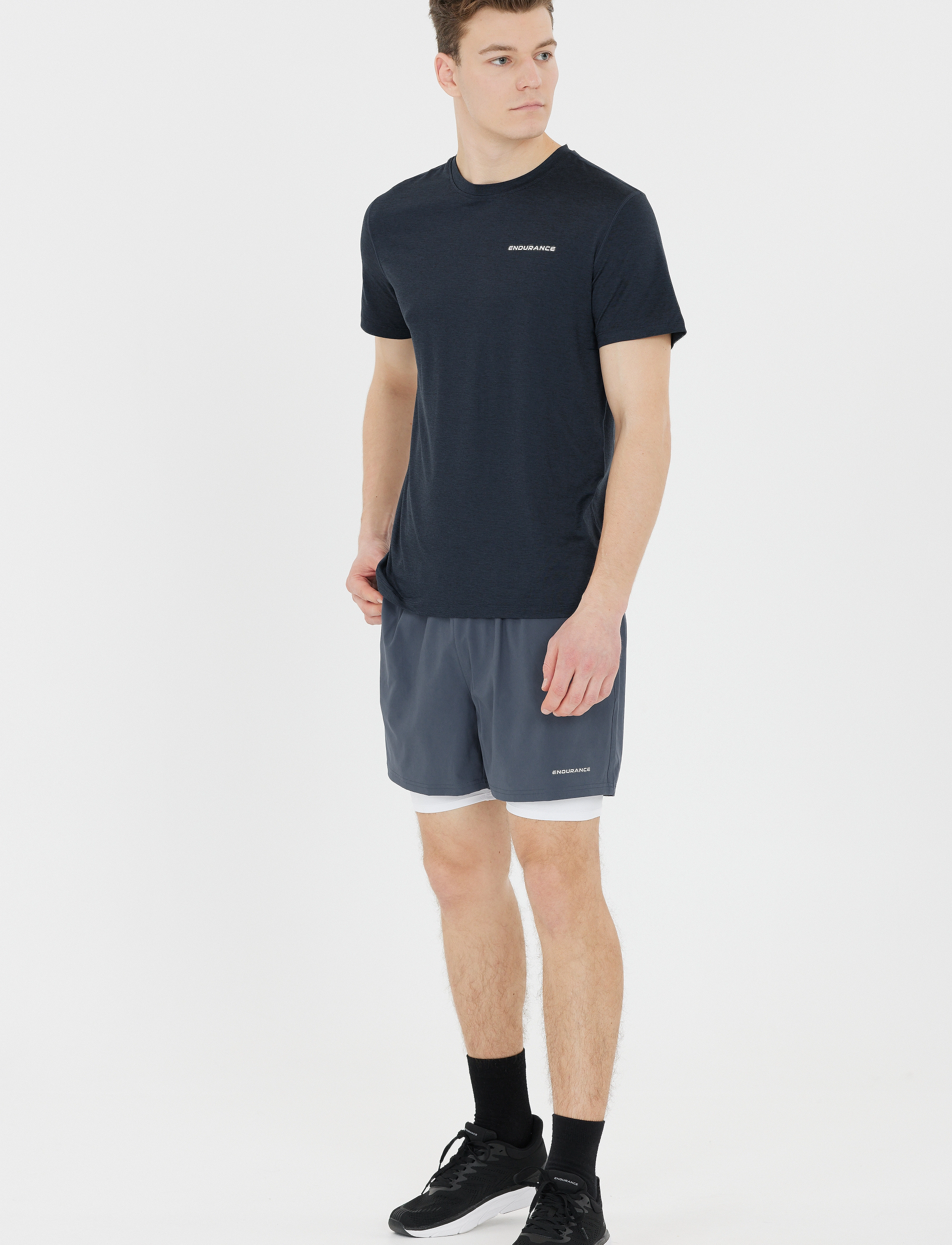 Endurance - Abdon M Melange S/S Tee - light grey melange - 5