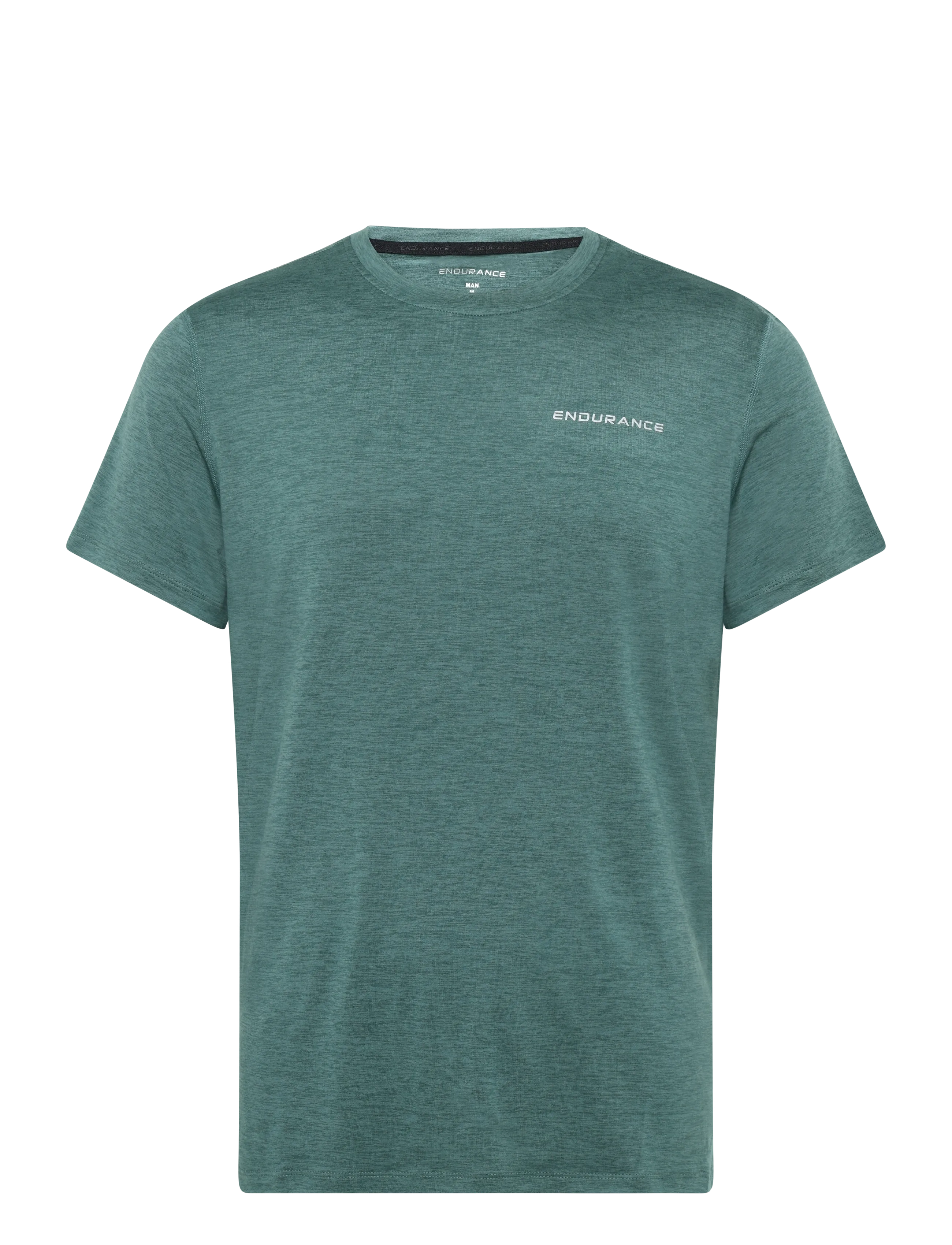 Endurance Abdon M Melange S/S Tee - Oberteile - SILVER PINE / green