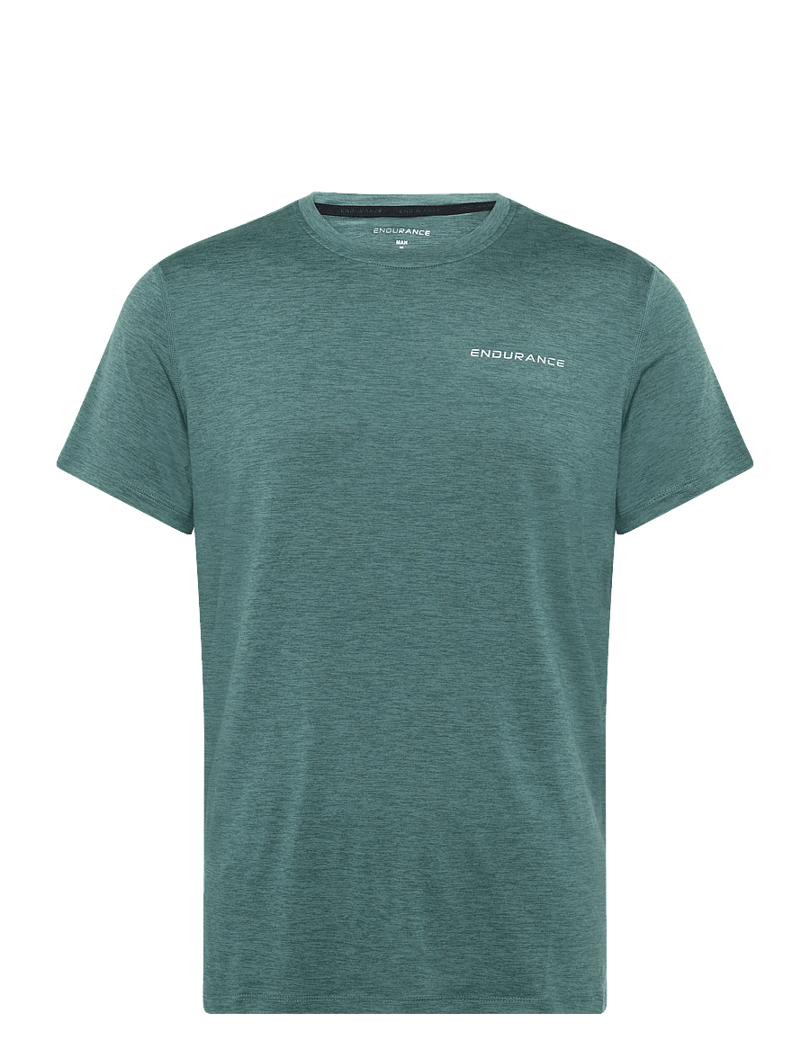 Endurance - Abdon M Melange S/S Tee - oberteile & t-shirts - silver pine - 1