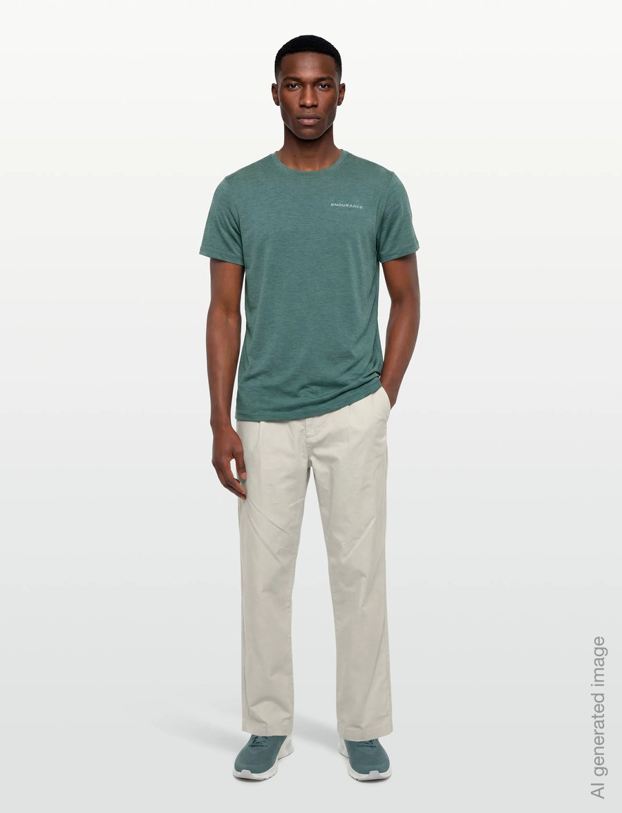 Endurance - Abdon M Melange S/S Tee - oberteile & t-shirts - silver pine - 0
