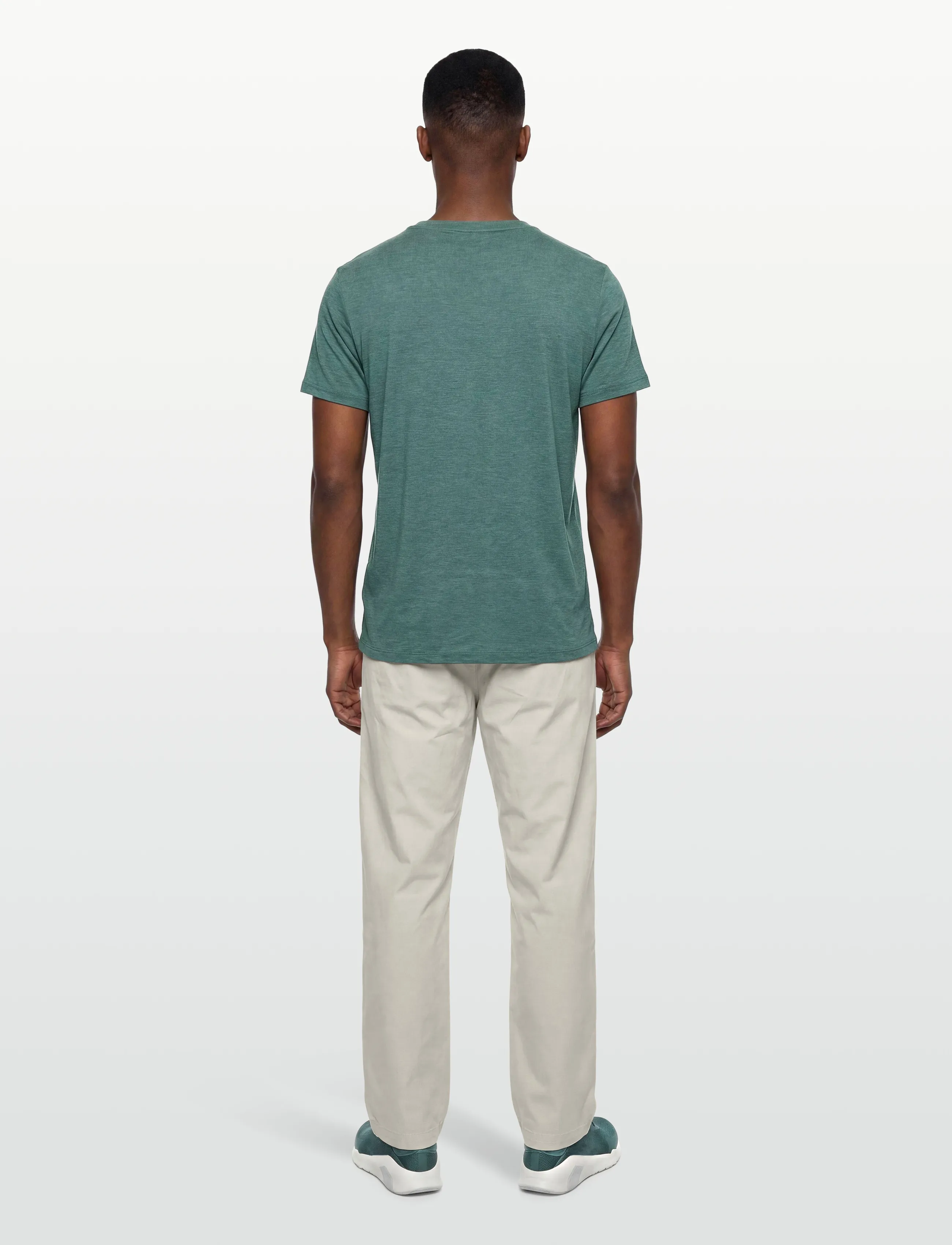 Endurance - Abdon M Melange S/S Tee - alussärgid ja t-särgid - silver pine - 4