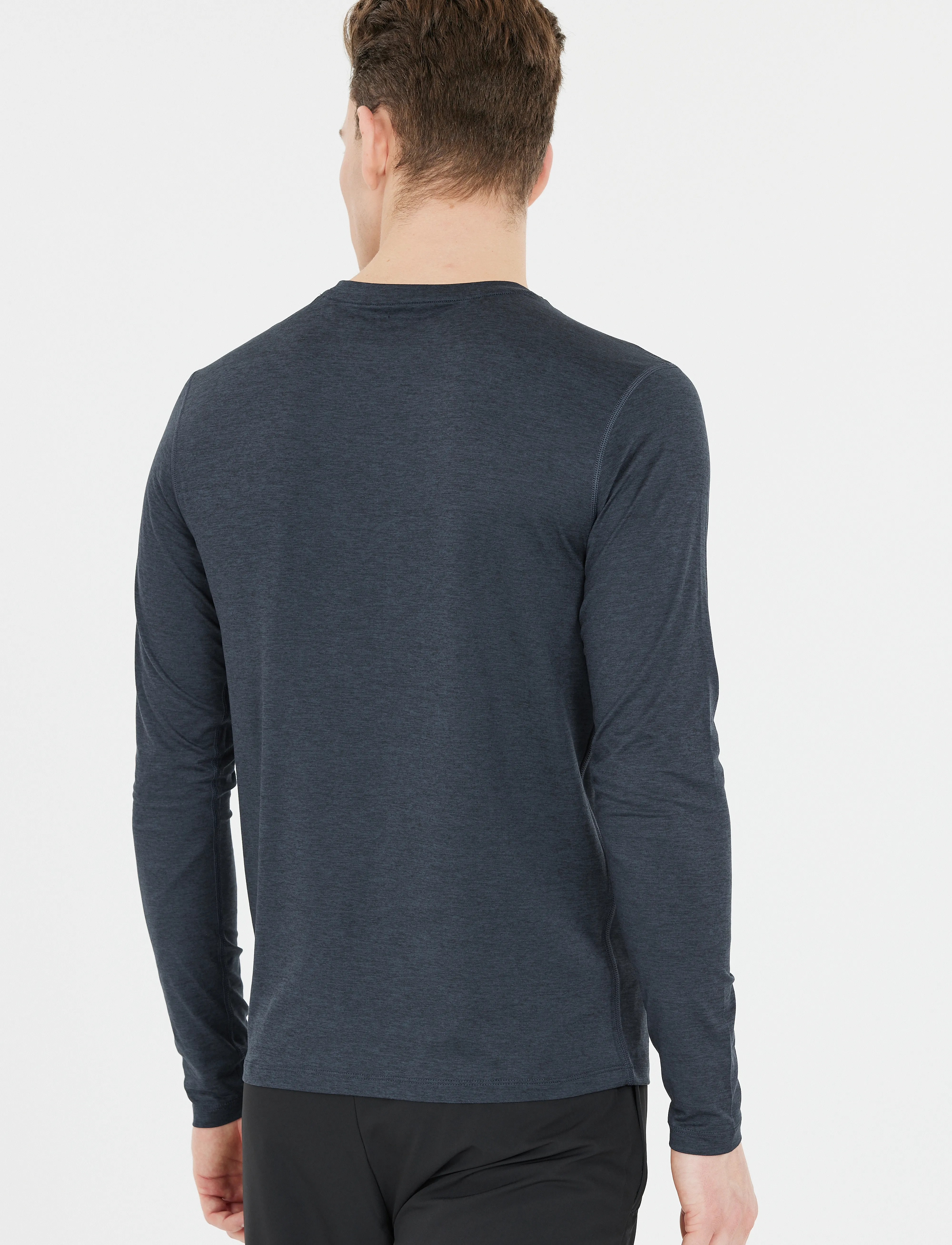 Endurance - Abdon M Melange L/S Tee - black melange - 3