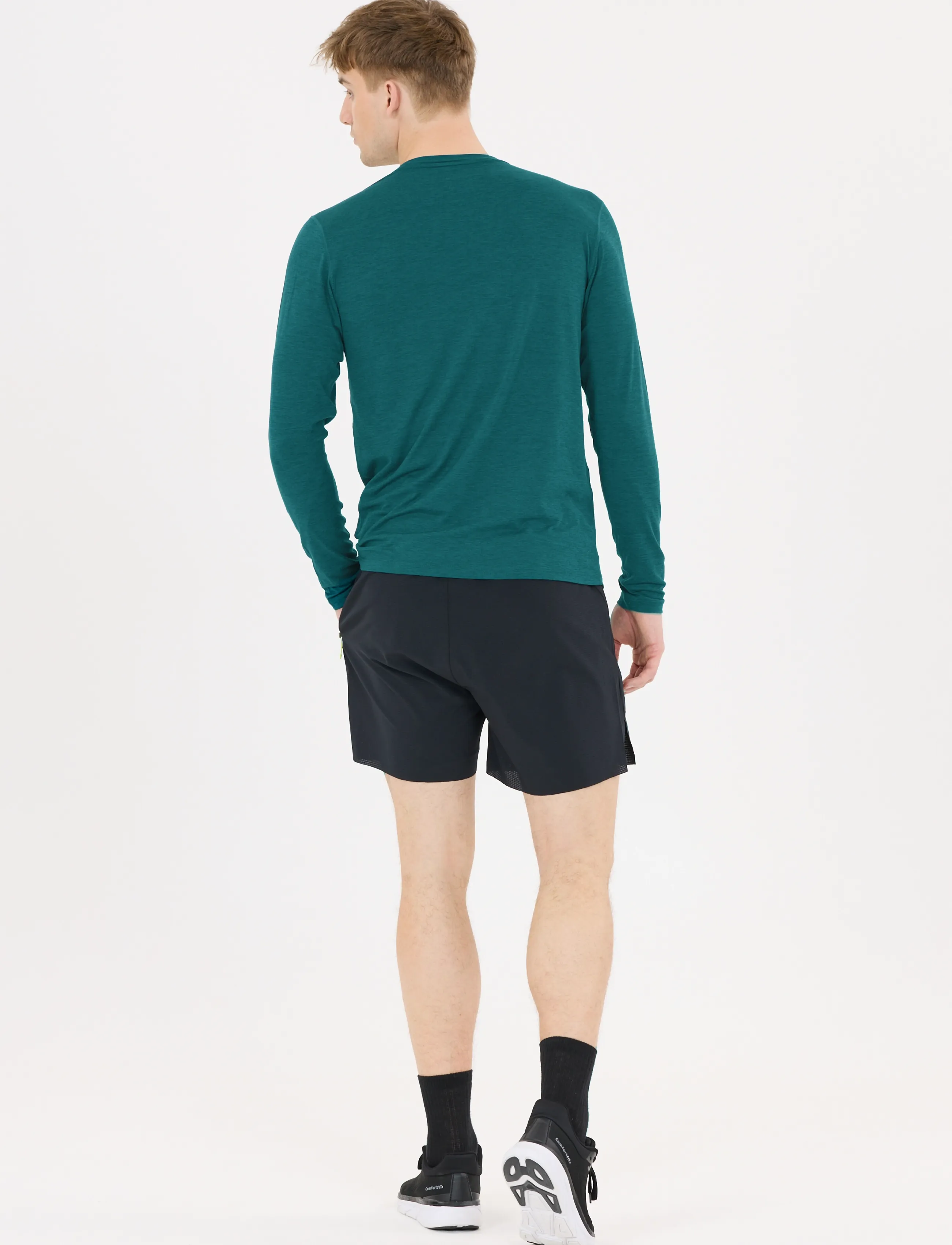 Endurance - Abdon M Melange L/S Tee - dark sea - 3