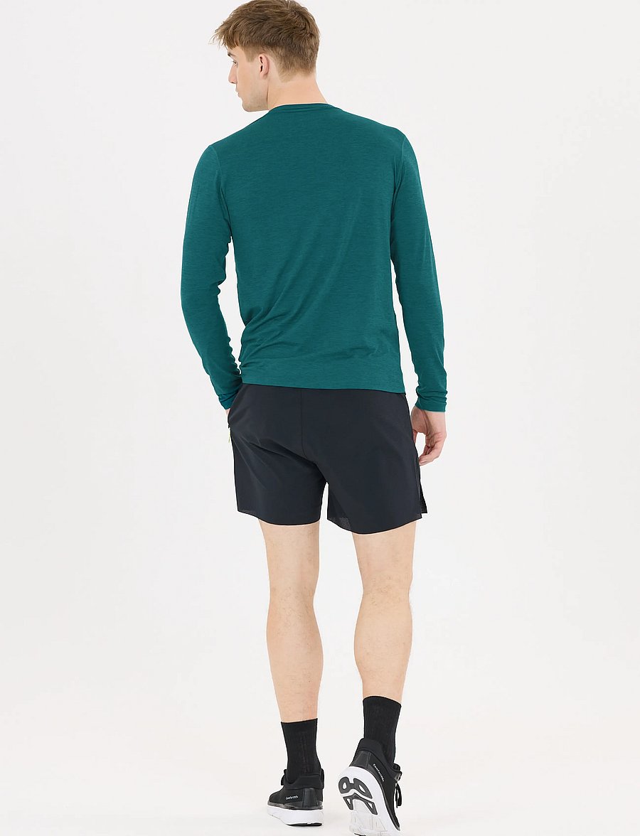 Endurance - Abdon M Melange L/S Tee - langarmshirts - dark sea - 3