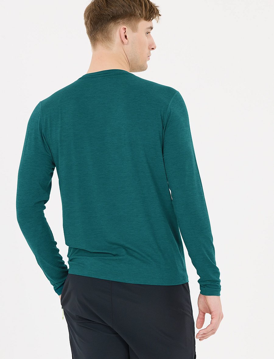 Endurance - Abdon M Melange L/S Tee - langarmshirts - dark sea - 5