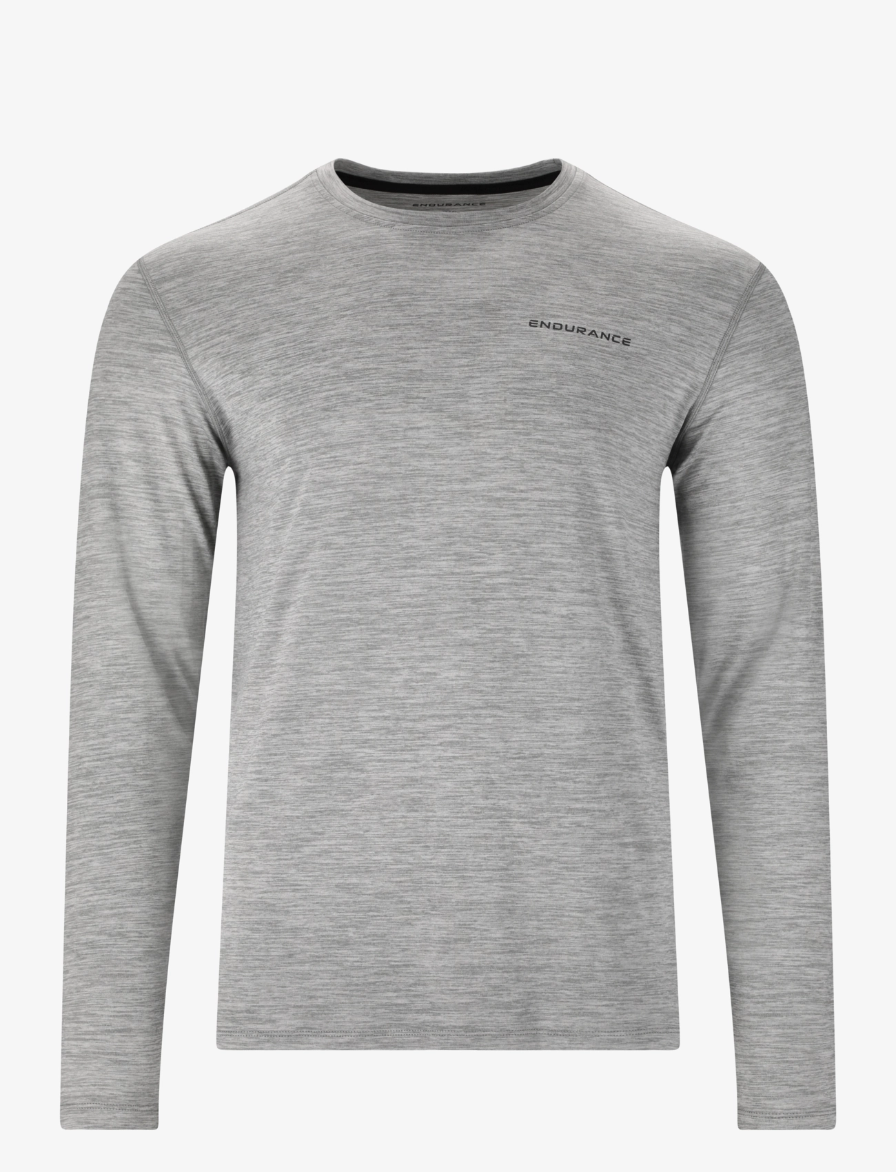 Endurance Abdon M Melange L/S Tee - Endurance - LIGHT GREY MELANGE / grey