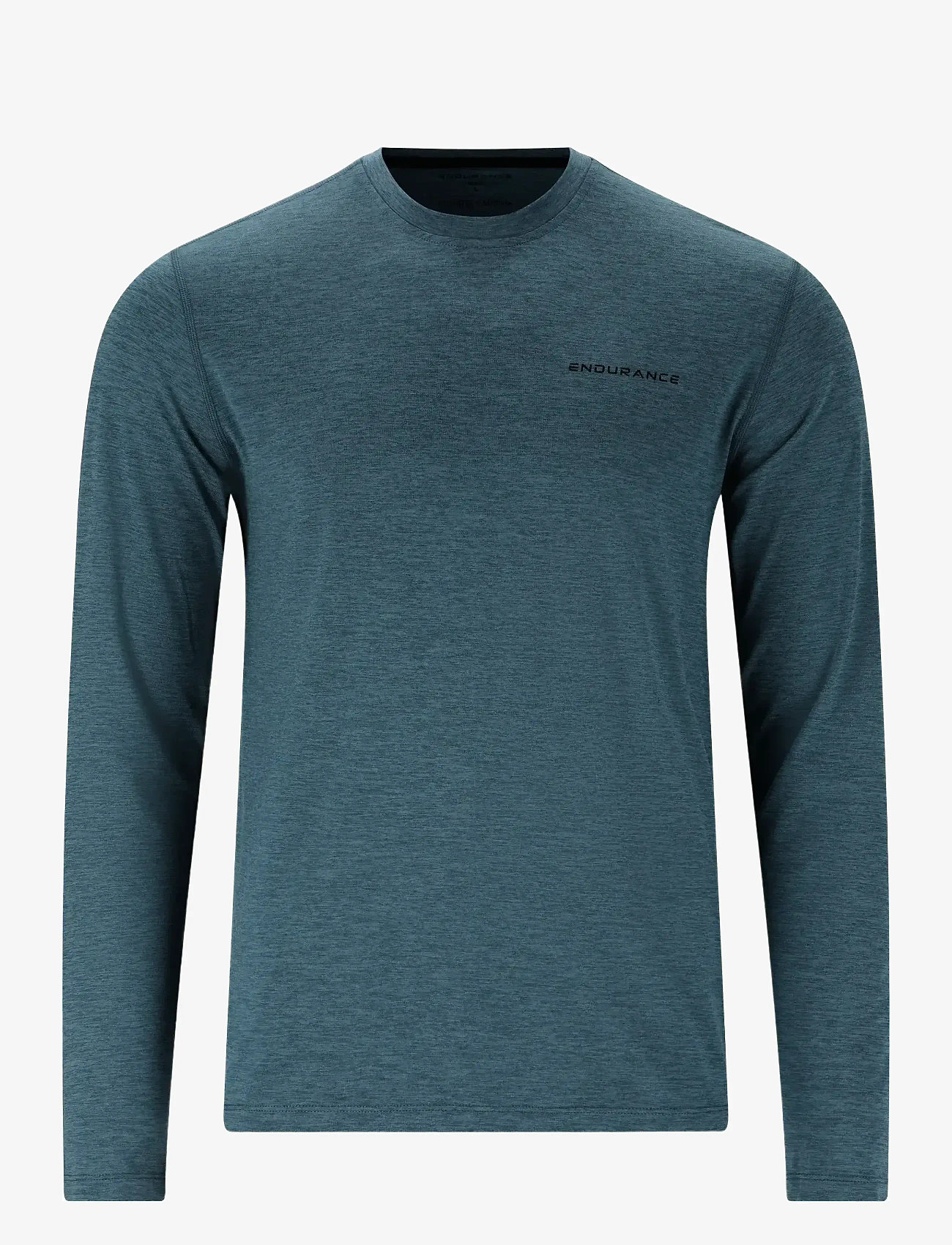 Endurance - Abdon M Melange L/S Tee - toppe & t-shirts - orion blue - 1