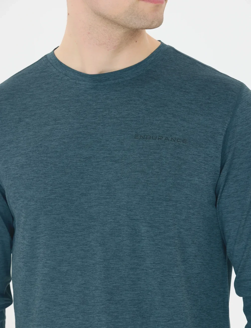 Endurance - Abdon M Melange L/S Tee - langarmshirts - orion blue - 0
