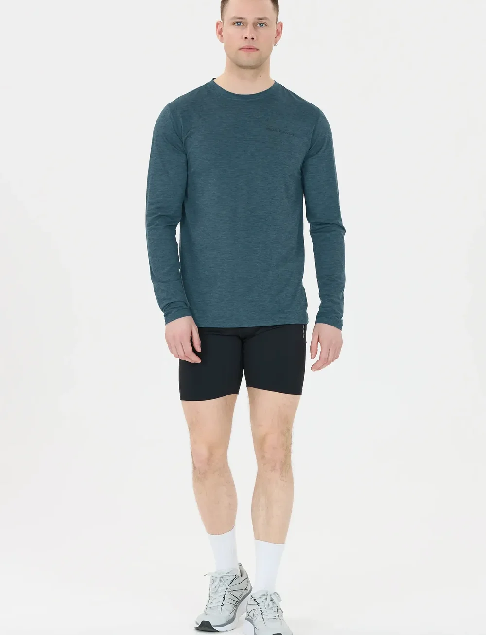 Endurance - Abdon M Melange L/S Tee - langarmshirts - orion blue - 3