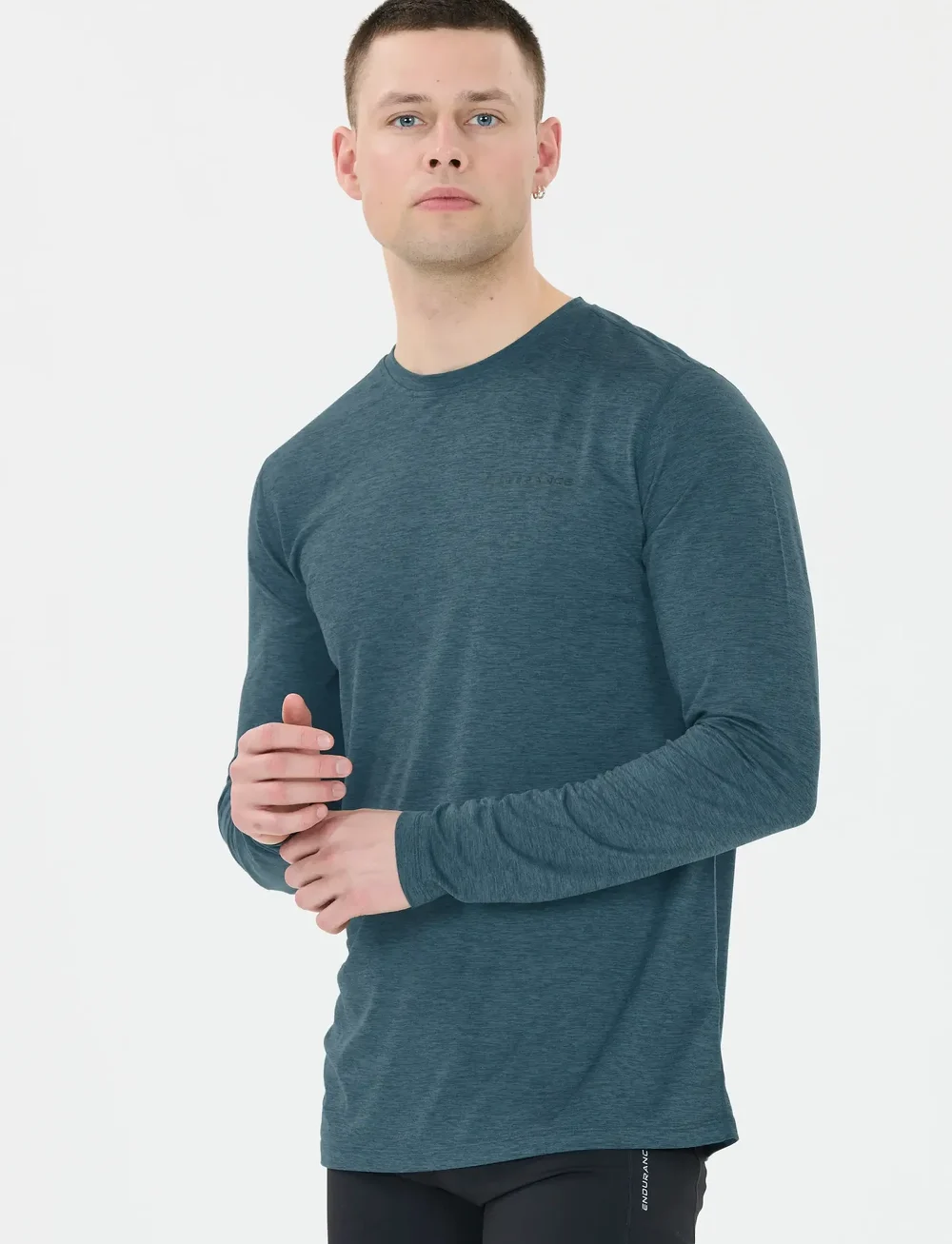 Endurance - Abdon M Melange L/S Tee - langarmshirts - orion blue - 5