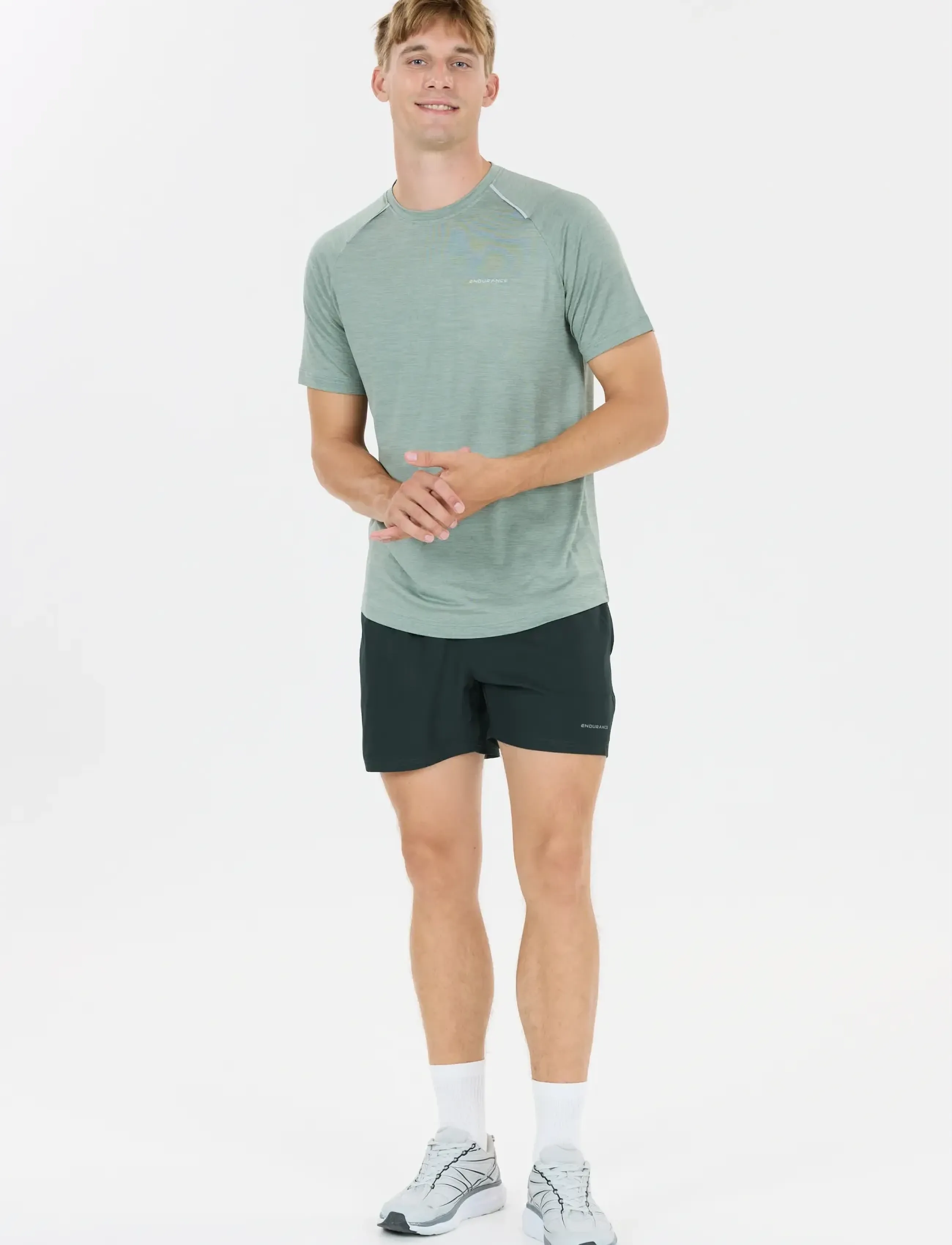 Endurance - Kros M Shorts - lühikesed jooksupüksid - green gables - 4