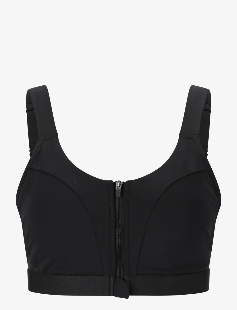 Endurance - Crystale W Zip Sports Bra - starker halt - black - 1