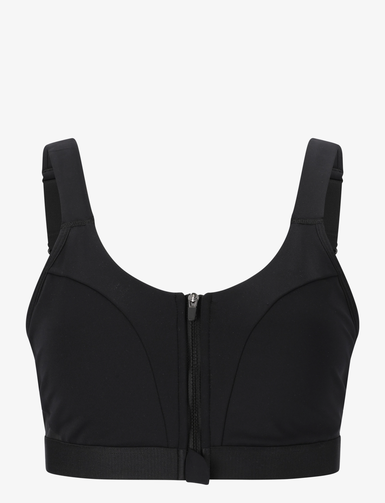 Endurance Crystale W Zip Sports Bra - BHs - BLACK / black