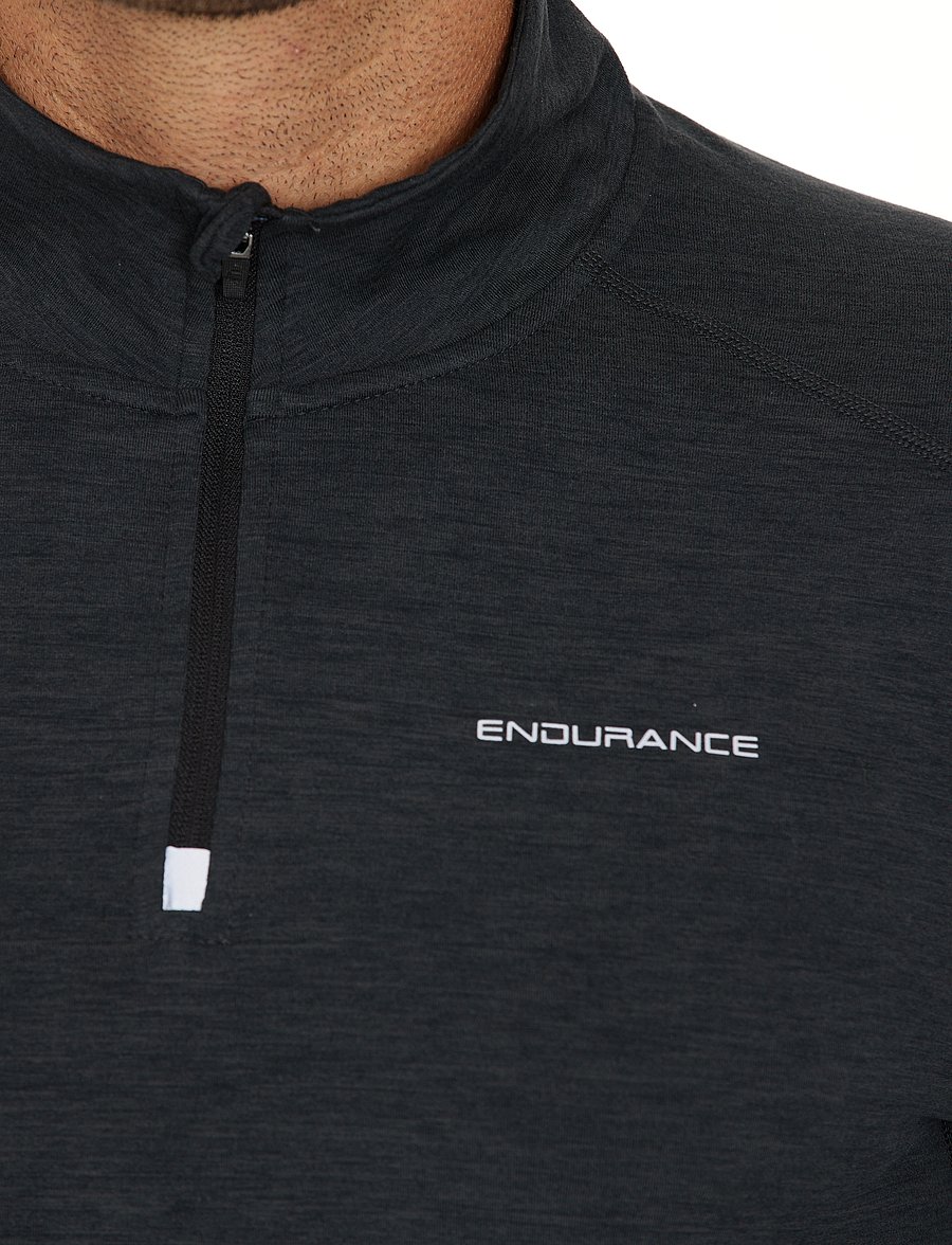 Endurance - Tune V2 M Melange Midlayer - kampsunid ja vahekihid - black - 4