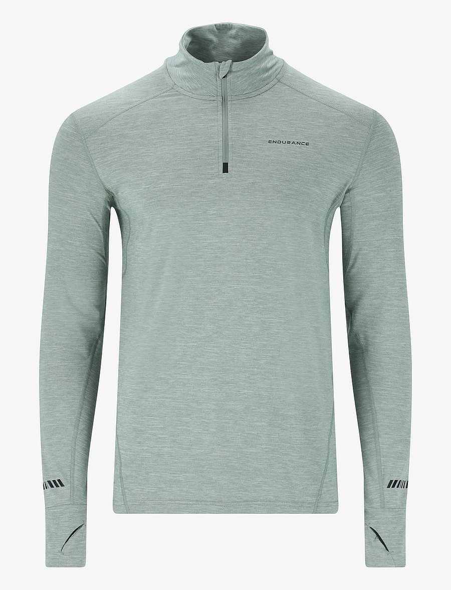 Endurance - Tune V2 M Melange Midlayer - fleece & midlayer - misty blue - 1