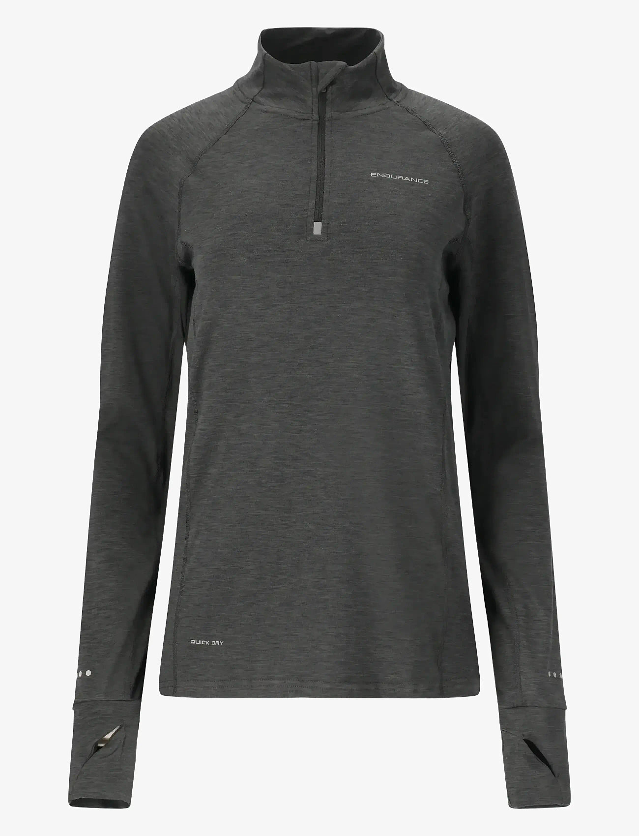 Endurance - Canna V2.0 W Melange Midlayer - fleeces & midlayers - black melange - 1