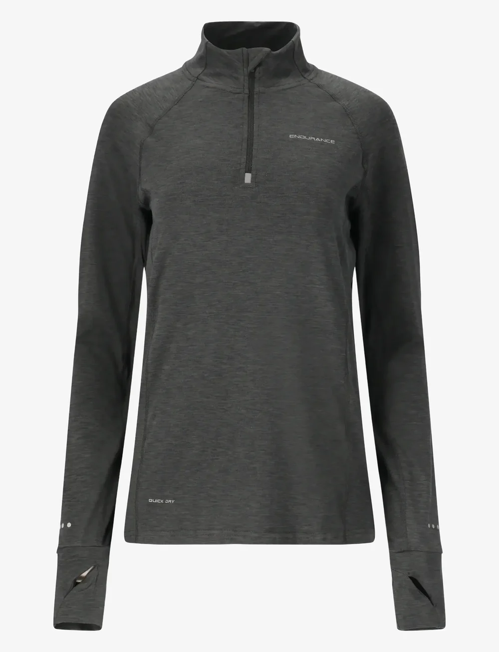 Endurance - Canna V2.0 W Melange Midlayer - fleece & midlayer - black melange - 1