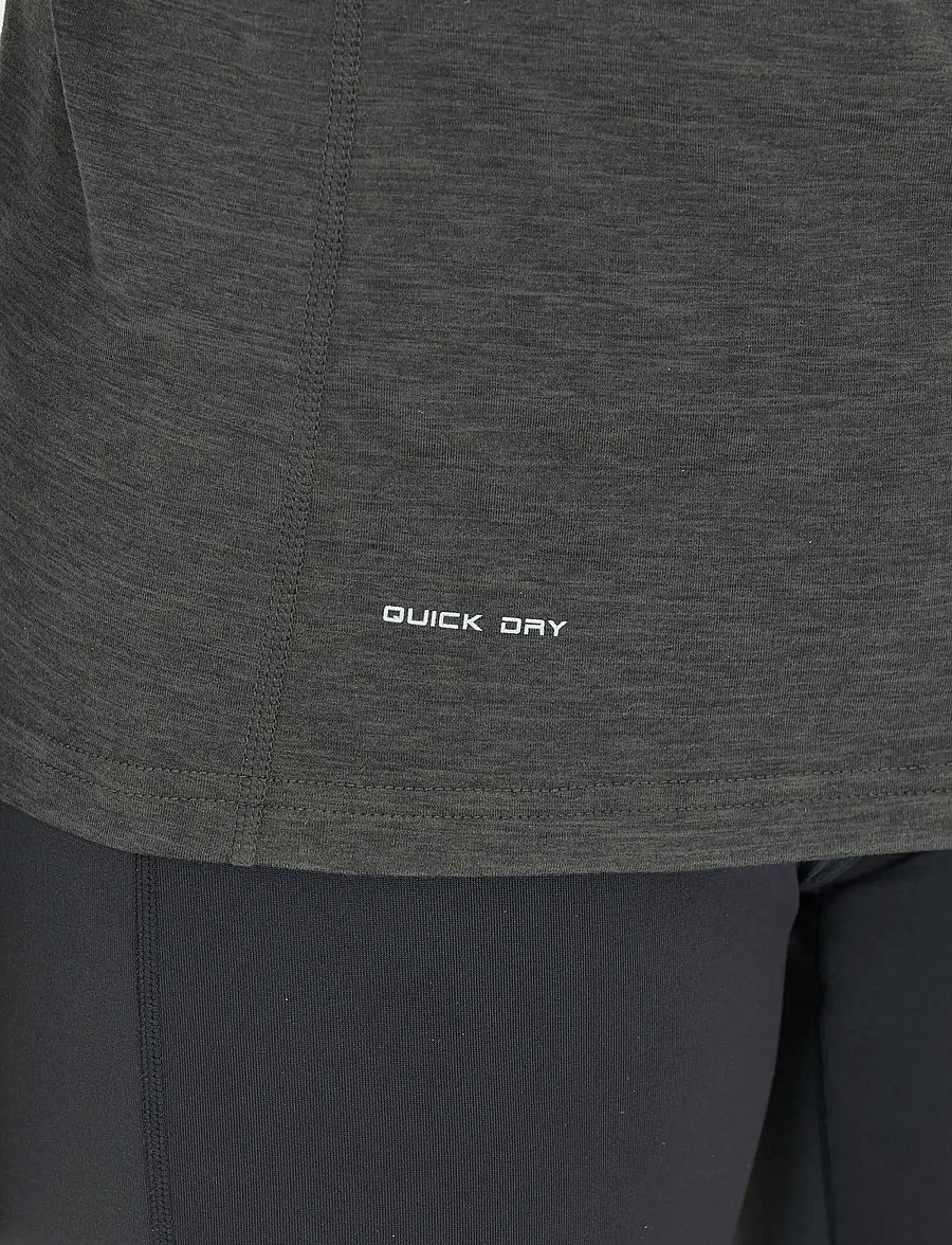 Endurance - Canna V2.0 W Melange Midlayer - Överdelar - black melange - 5