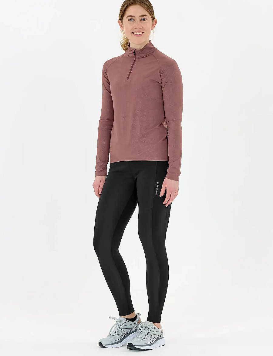 Endurance - Strong W Long Run Tights - jooksuretuusid - black - 5