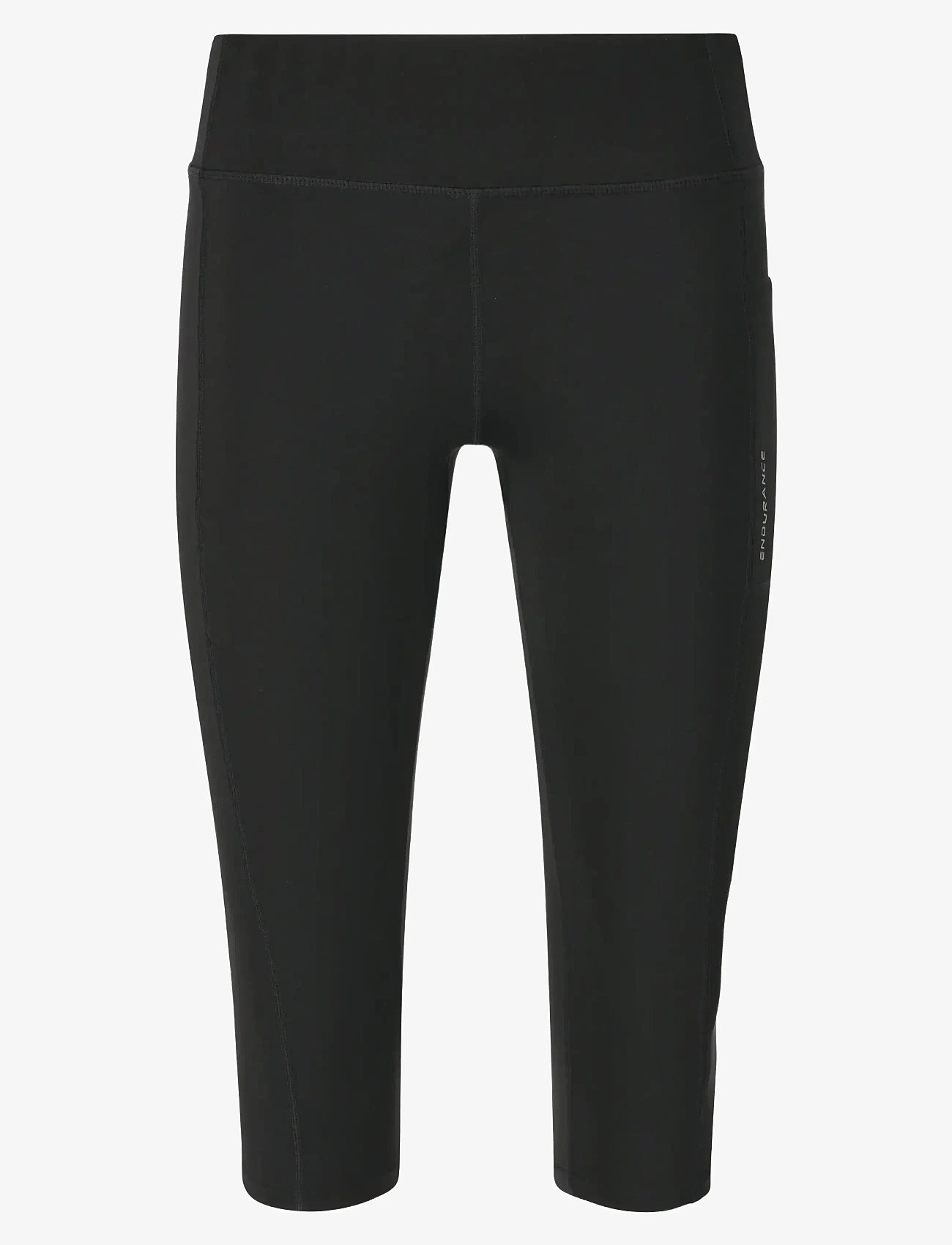Endurance - Strong W 3/4 Run Tights - jooksuretuusid - black - 1