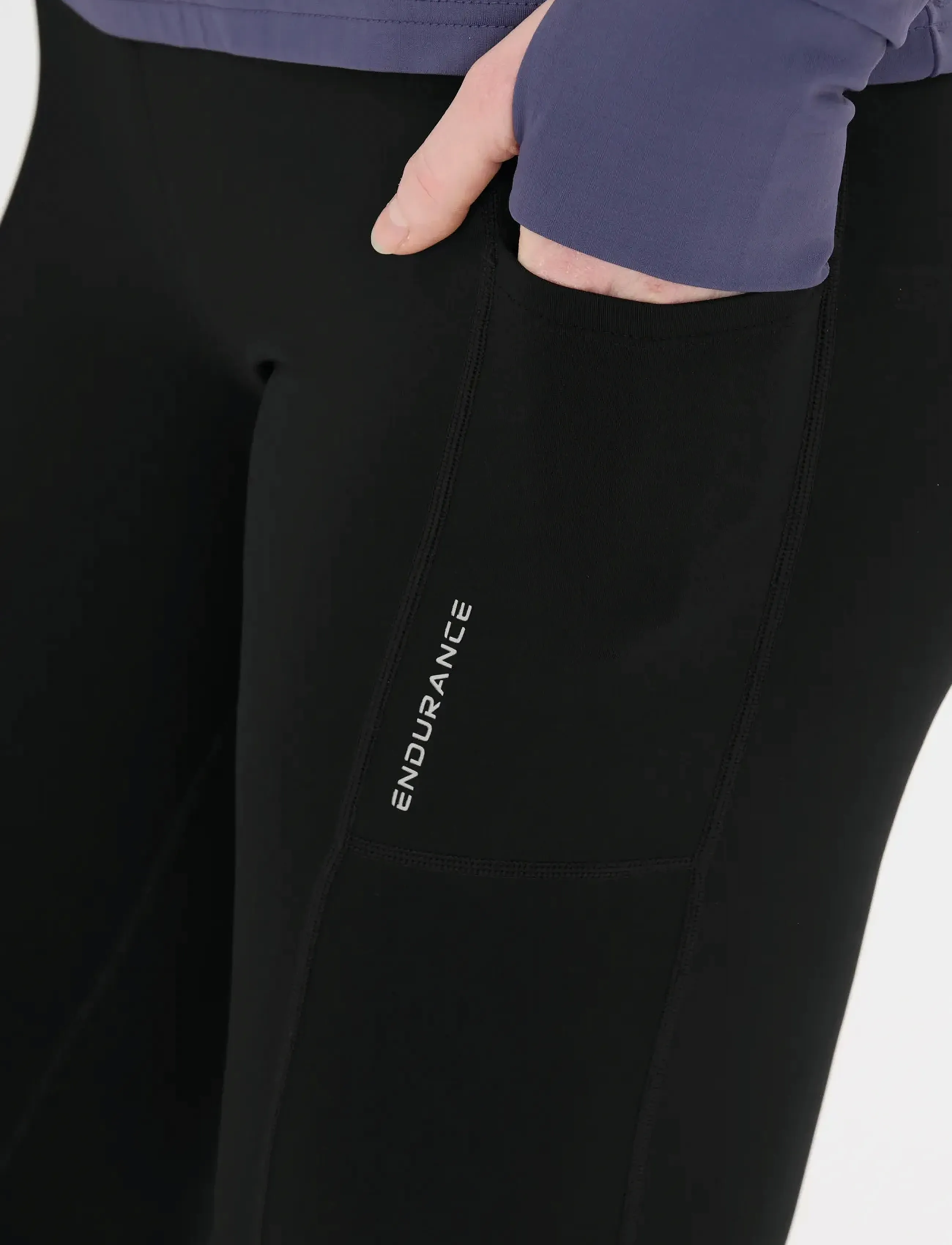 Endurance Strong W 3/4 Run Tights, Kvinder, 3/4 Løbetights, Sort, Str: 38