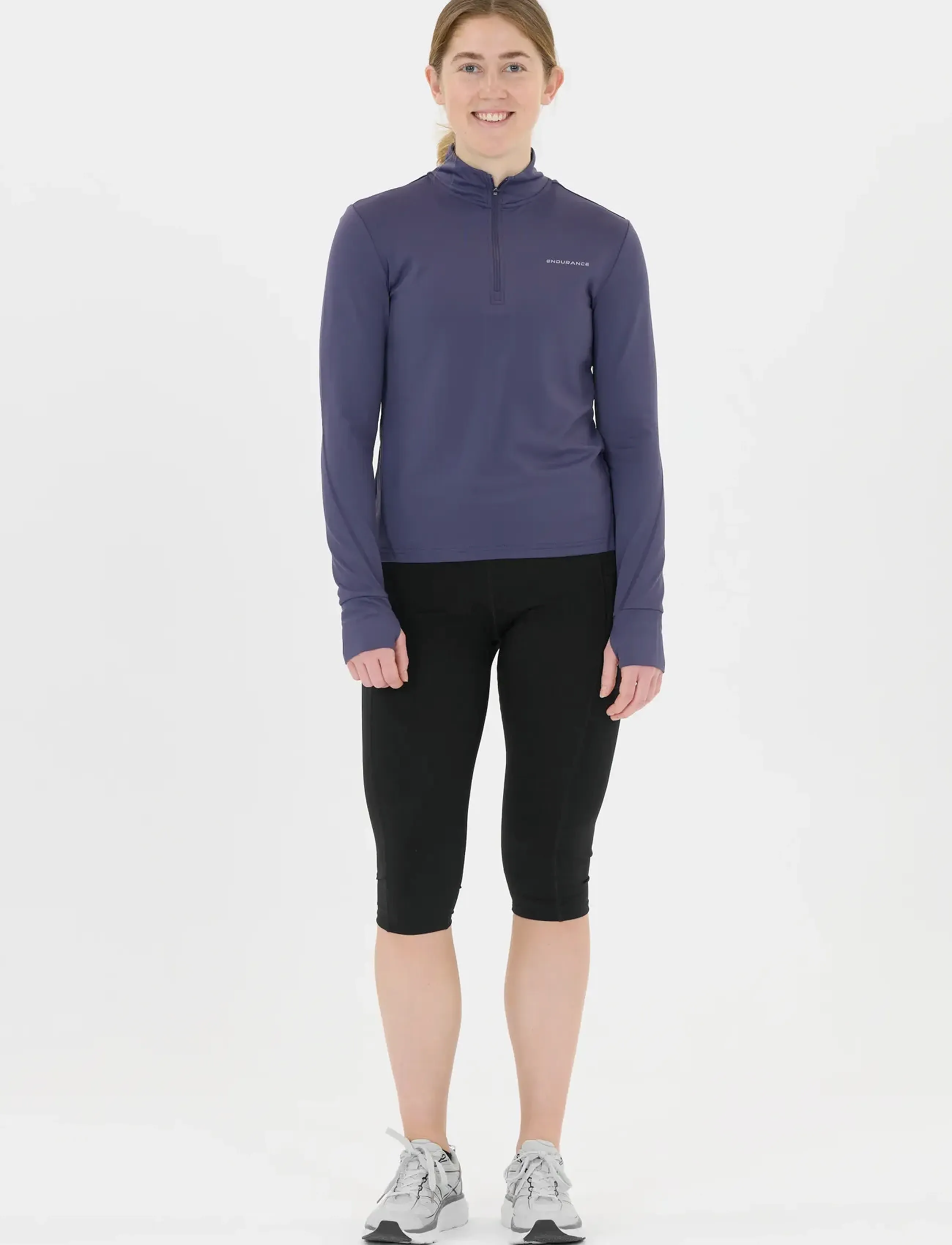 Endurance - Strong W 3/4 Run Tights - løpetights - black - 5