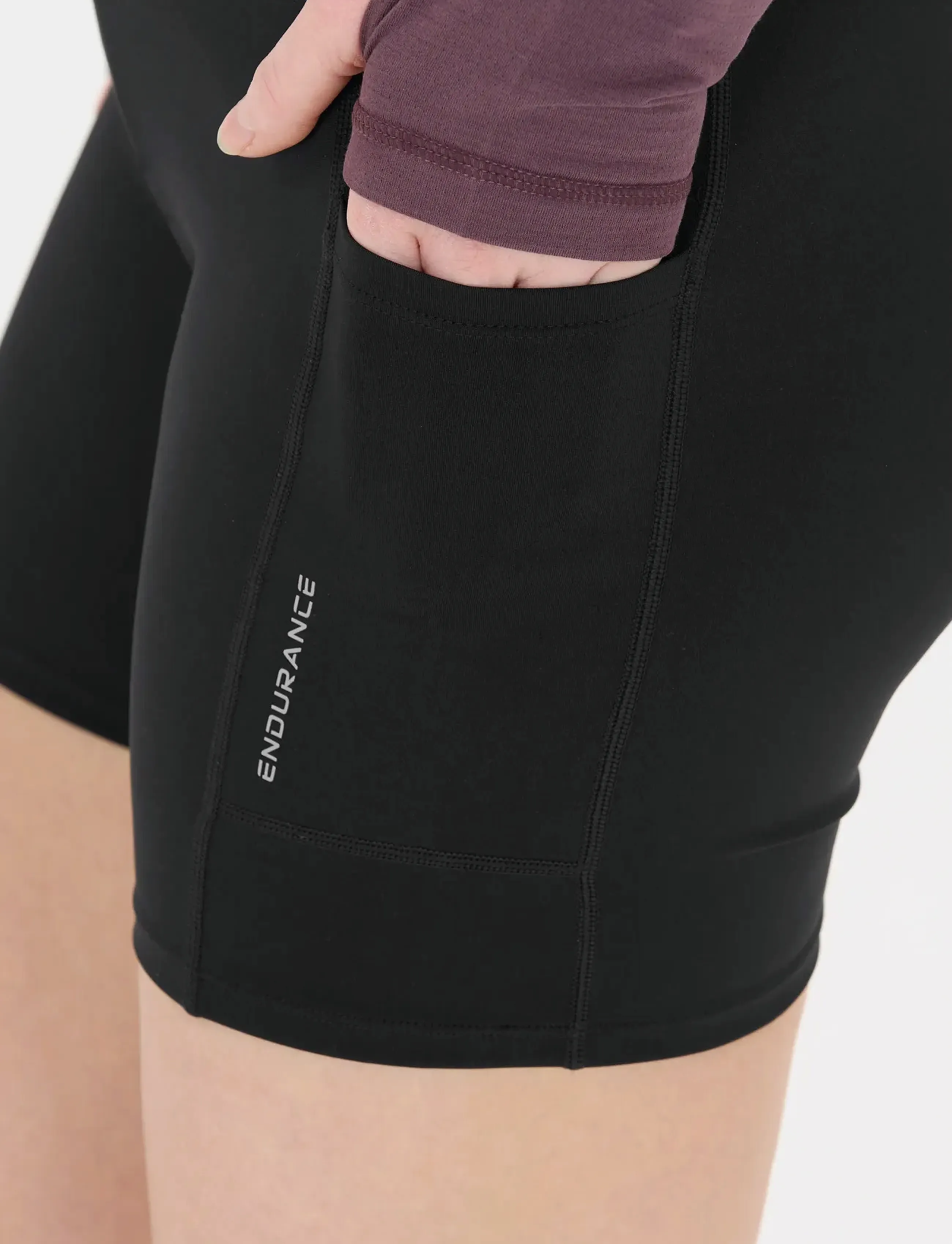 Endurance - Strong W Short Run Tights - szorty do biegania - black - 4