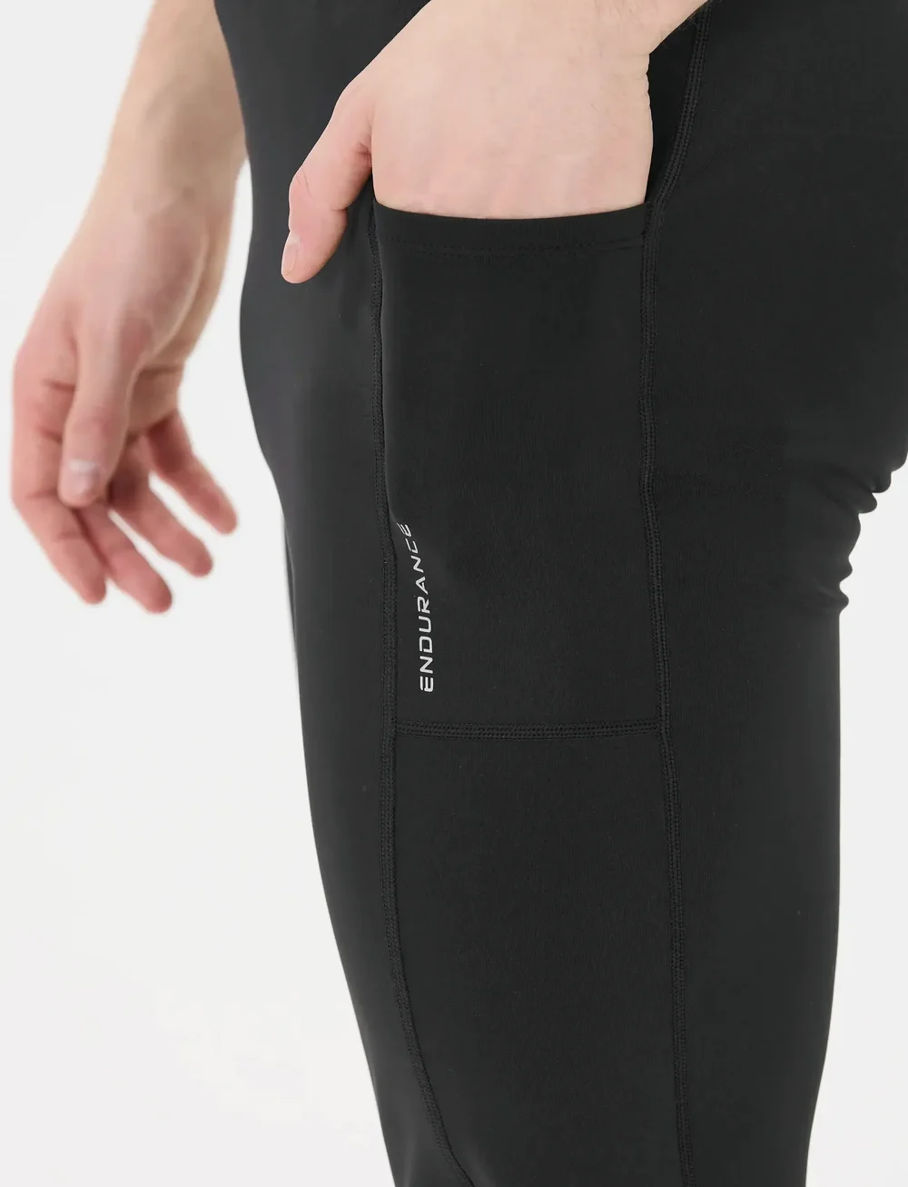 Endurance - Strong M Windblock Long Tights - jooksuretuusid - black - 5