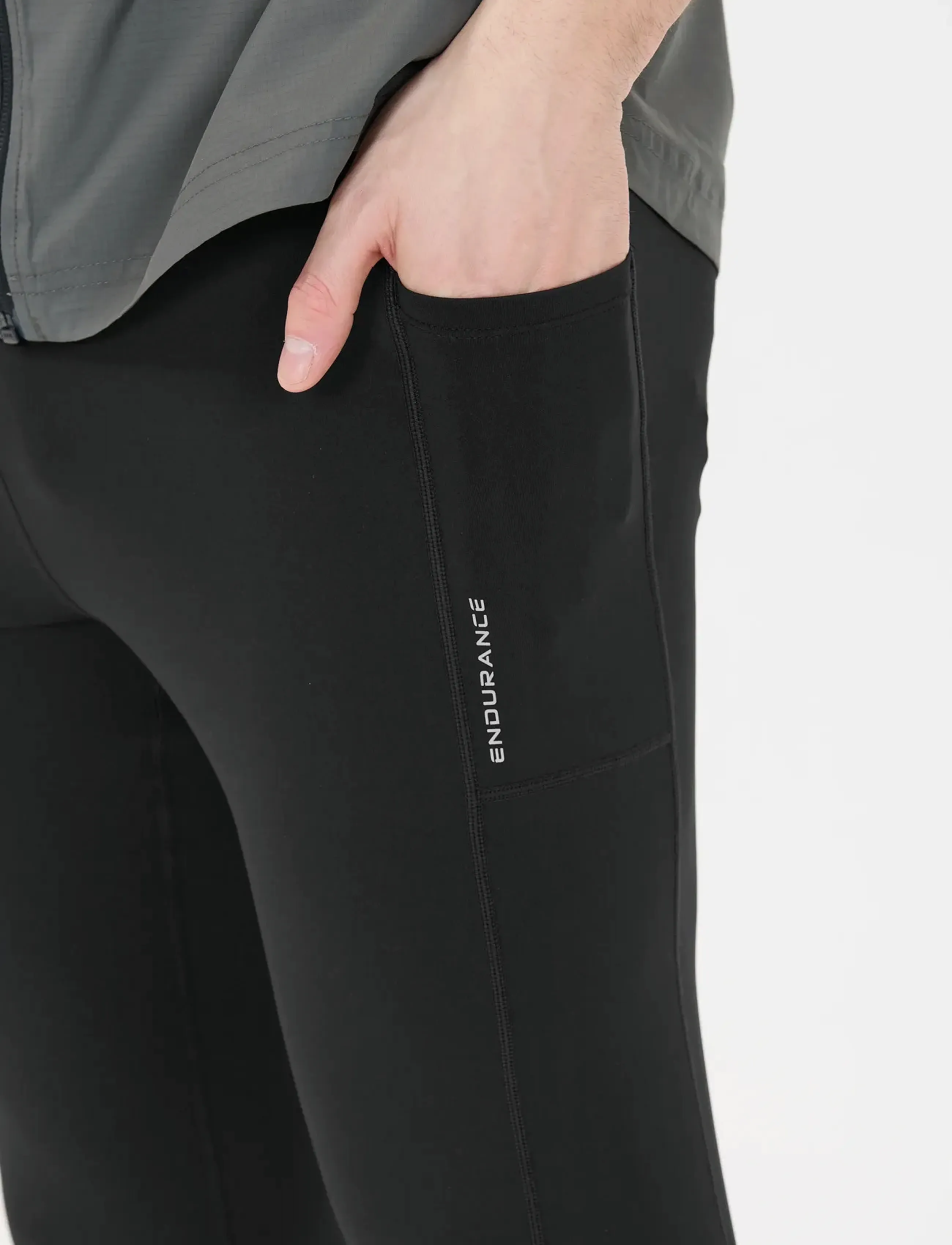 Endurance - Strong M Long Run Tights - sportinės tamprės - black - 3