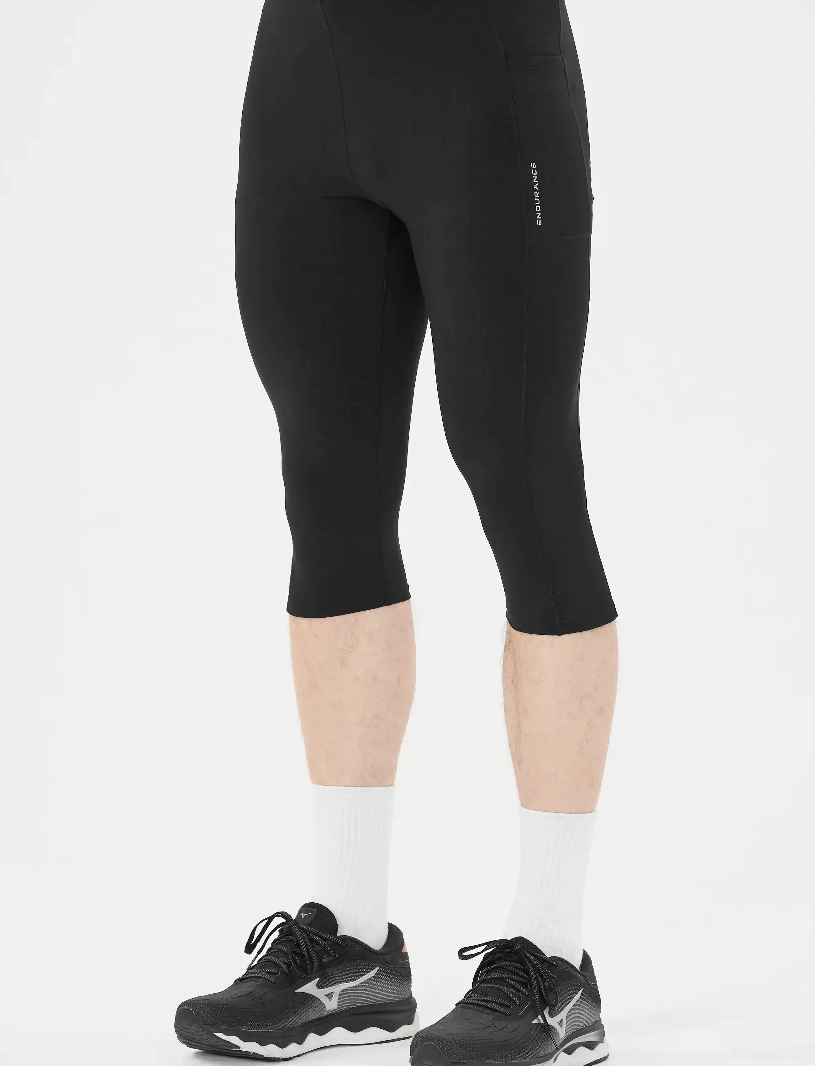 Endurance Strong M 3/4 Run Tights - Streetstyle - BLACK / black