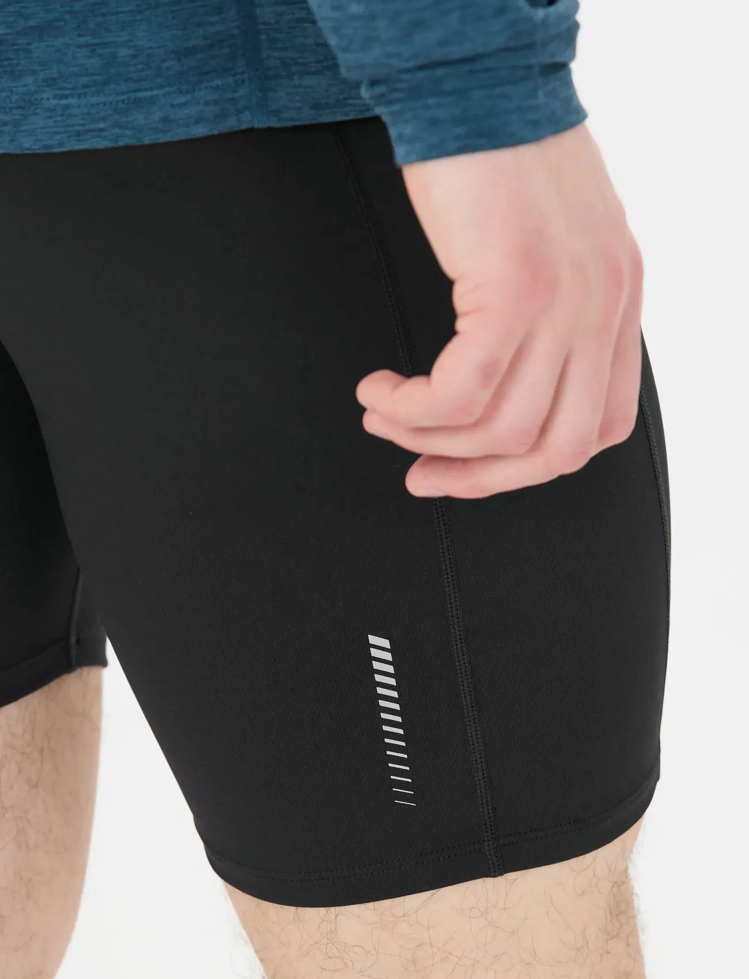 Endurance - Strong M Short Run Tights - træningstights - black - 3