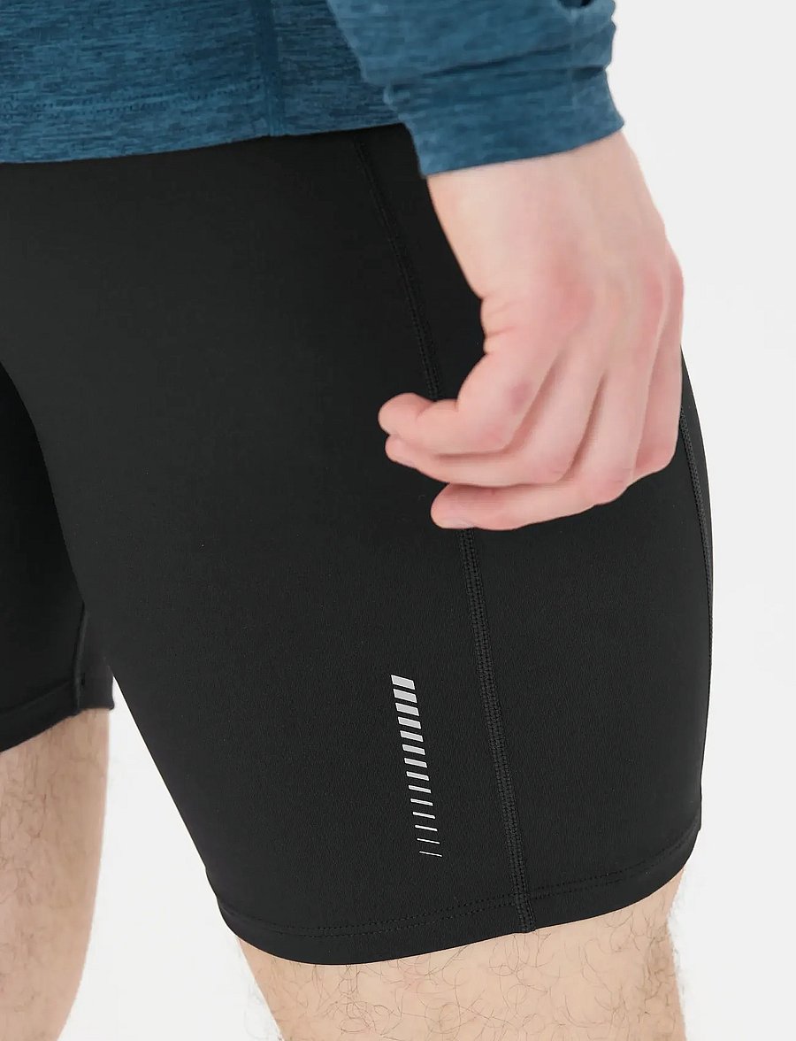 Endurance - Strong M Short Run Tights - löpartights - black - 3
