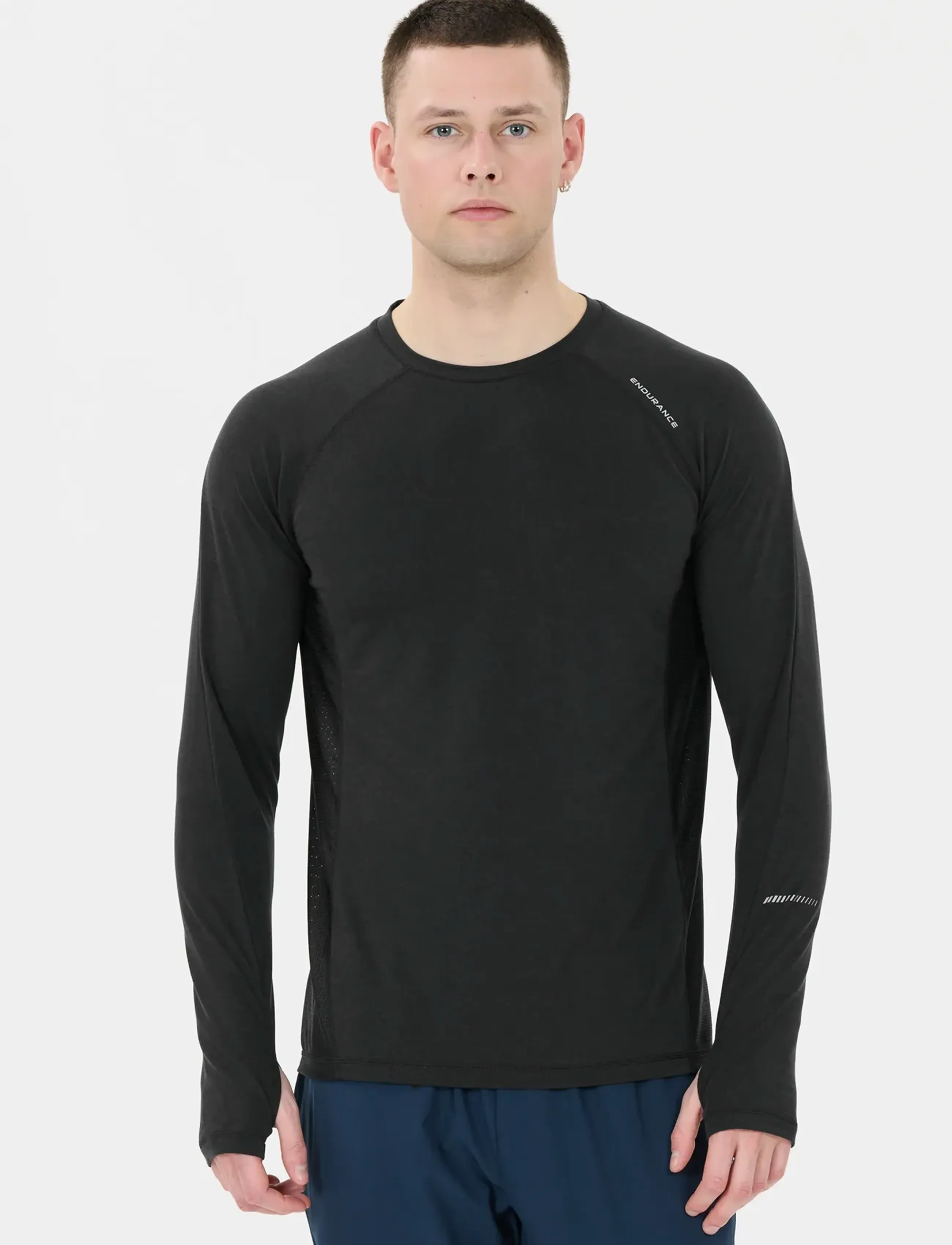 Endurance Jonnik M Ls Midlayer, Mænd, Langærmet Mellemlags Trøje, Sort, Str: M