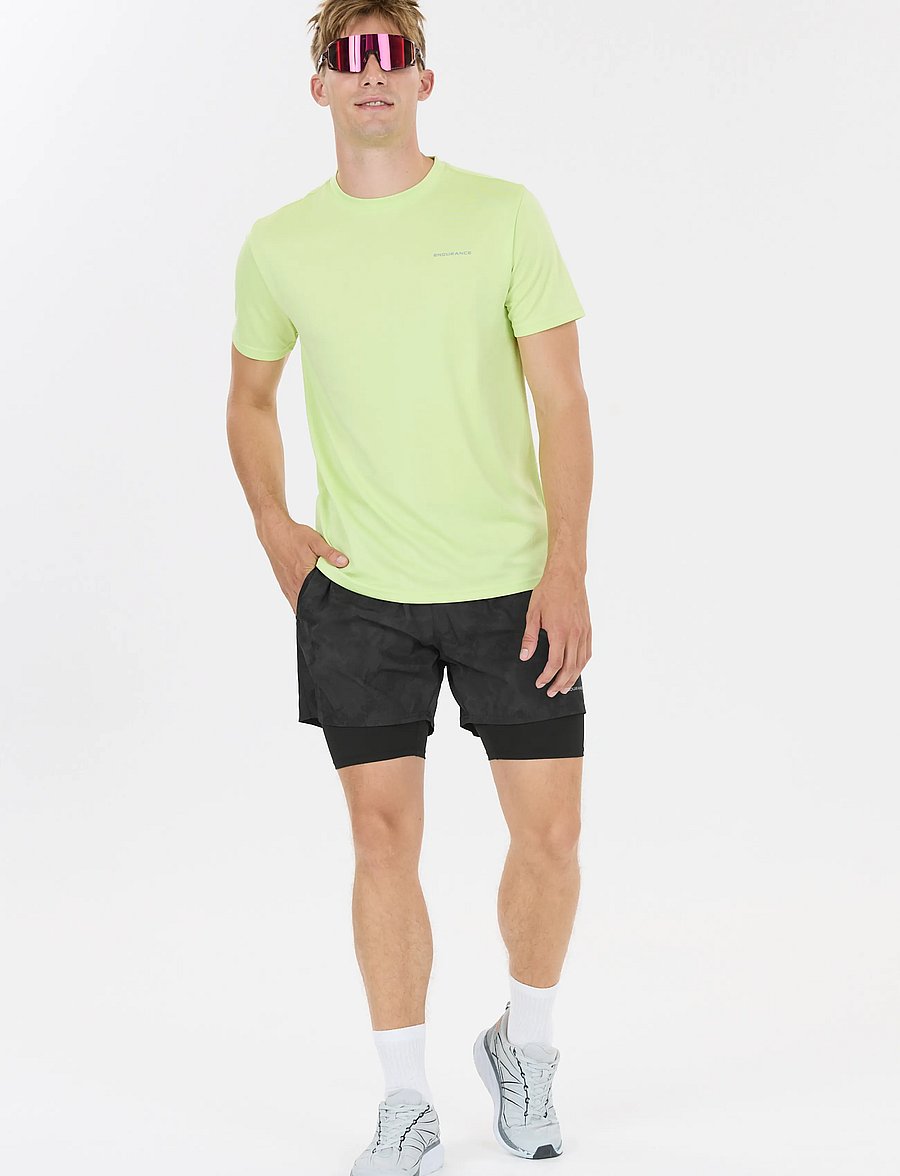 Endurance - Koy M 2-in-1 Shorts - löparshorts - darkstorm - 0