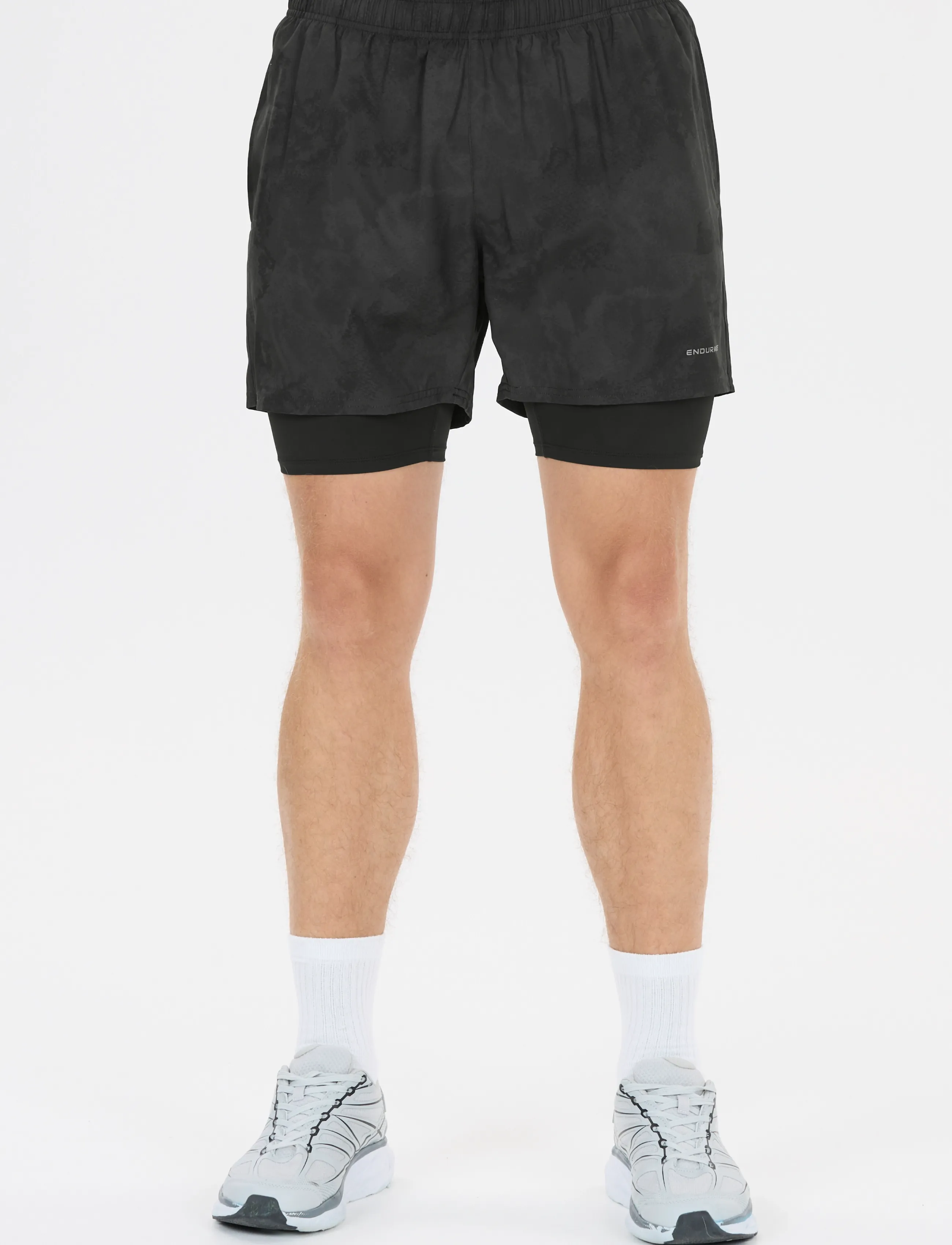 Endurance - Koy M 2-in-1 Shorts - löparshorts - darkstorm - 4
