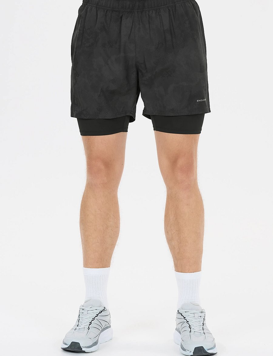 Endurance - Koy M 2-in-1 Shorts - löparshorts - darkstorm - 4