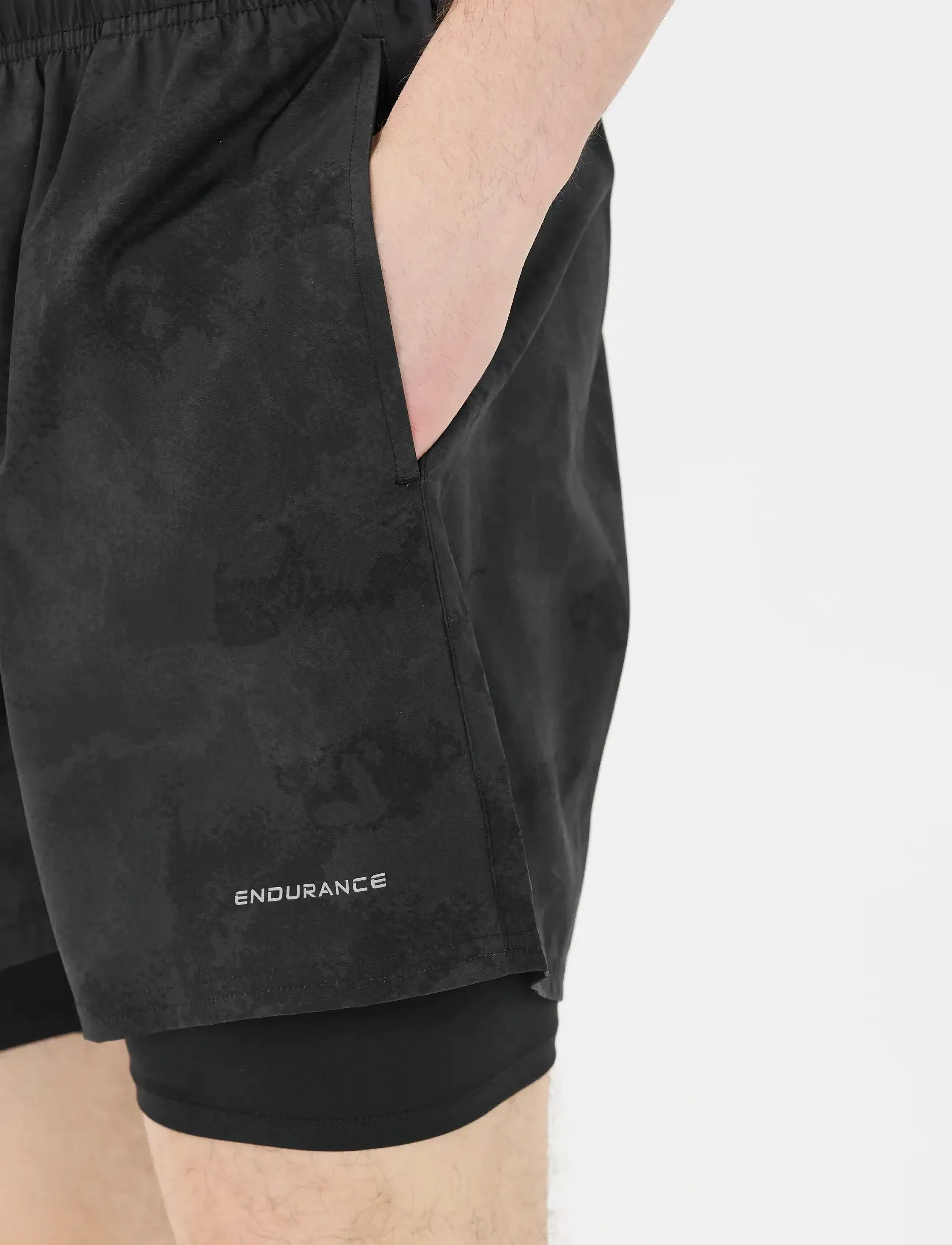 Endurance Koy M 2-In-1 Shorts, Mænd, 2-i-1 Shorts, Sort, Str: XXXL
