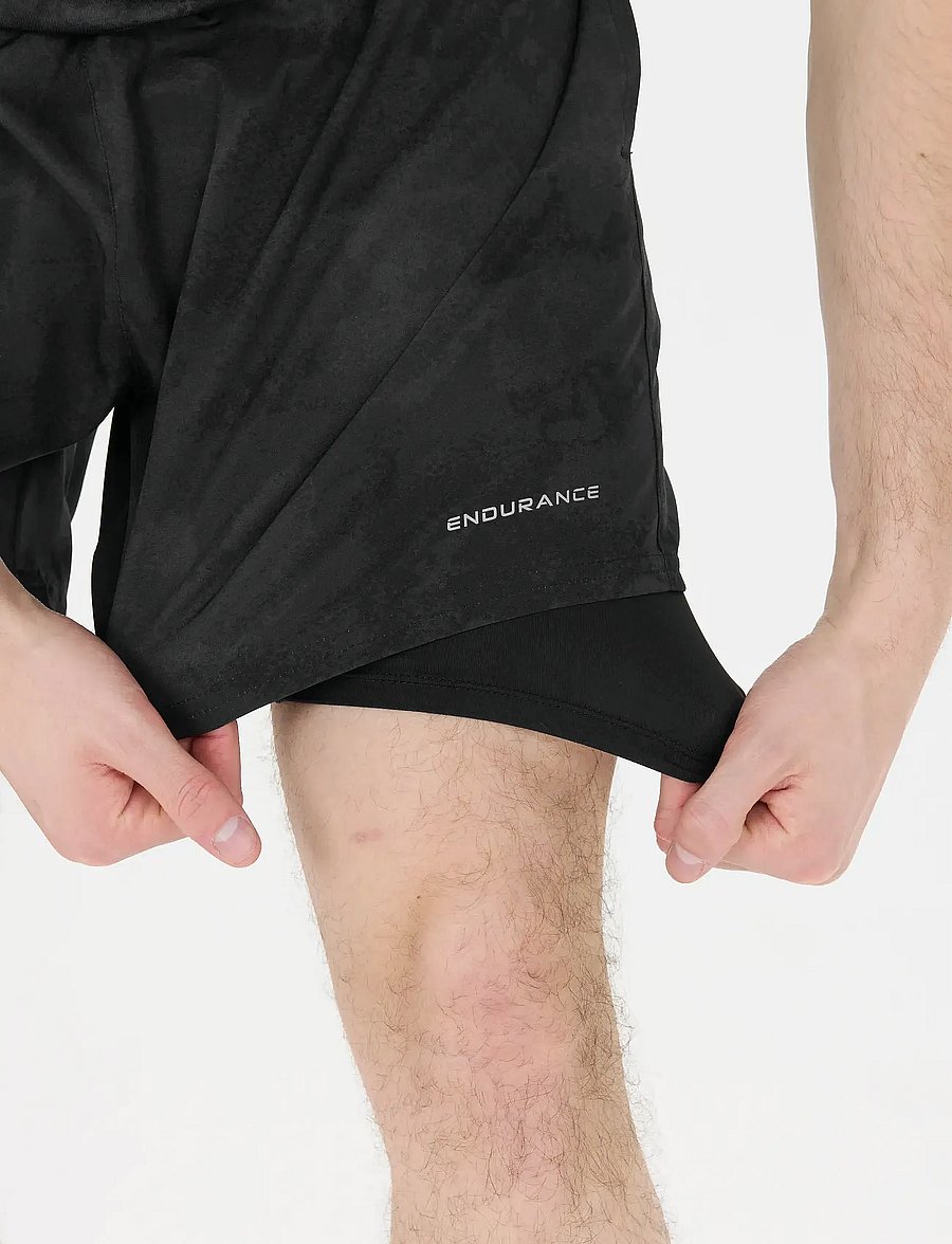 Endurance - Koy M 2-in-1 Shorts - löparshorts - print - 5