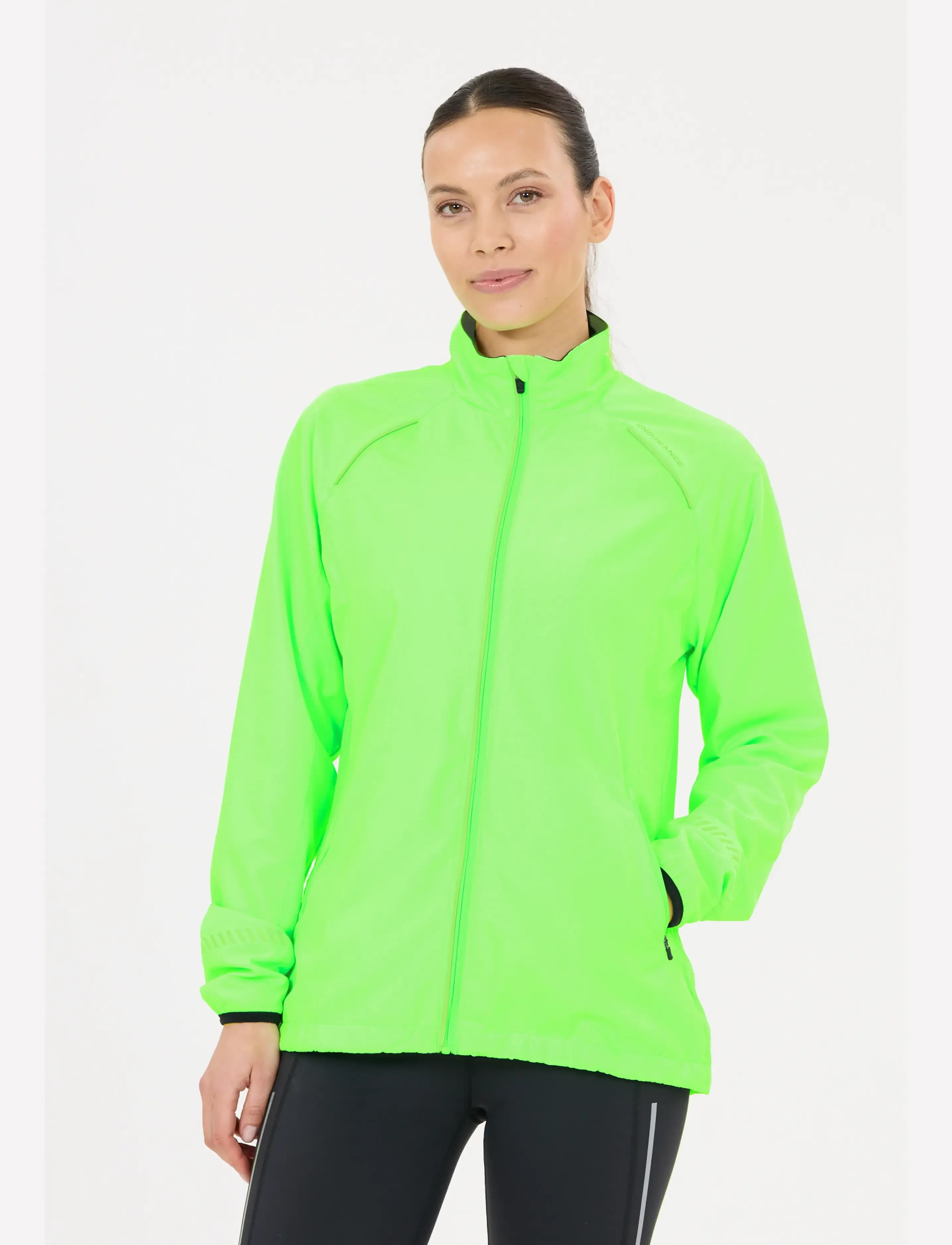 Endurance - Cully V2 W Jacket - träningsjackor - safety green - 4