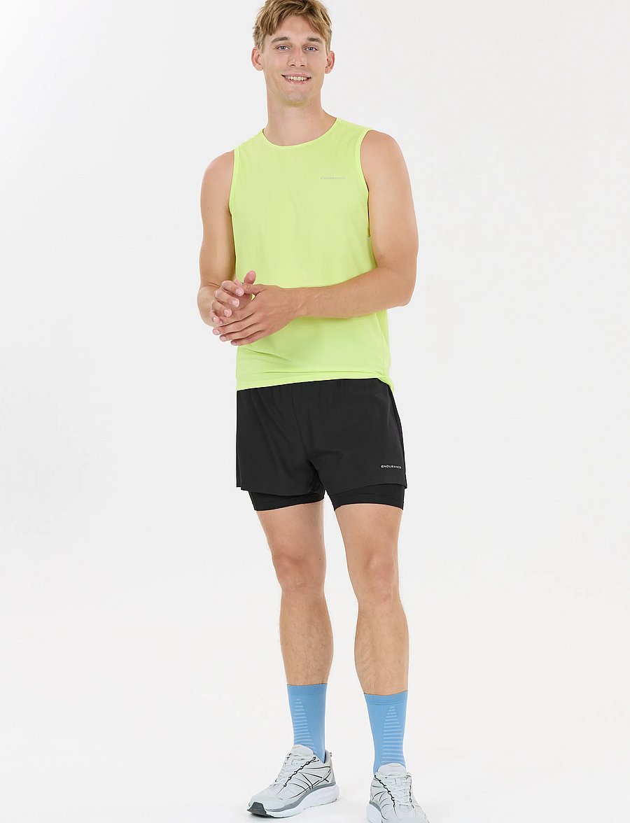 Endurance - Less M 2-in-1 Shorts - träningsshorts - black - 0