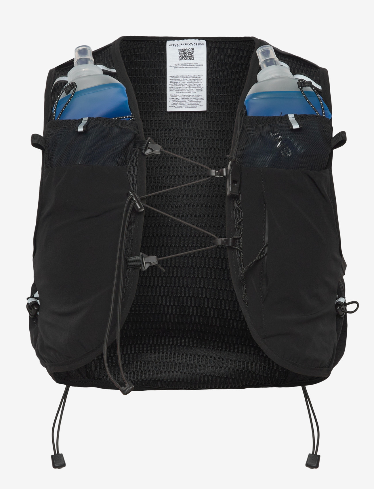 Endurance - Genend Running Vest W/Bottles - jooksuvarustus - black - 1