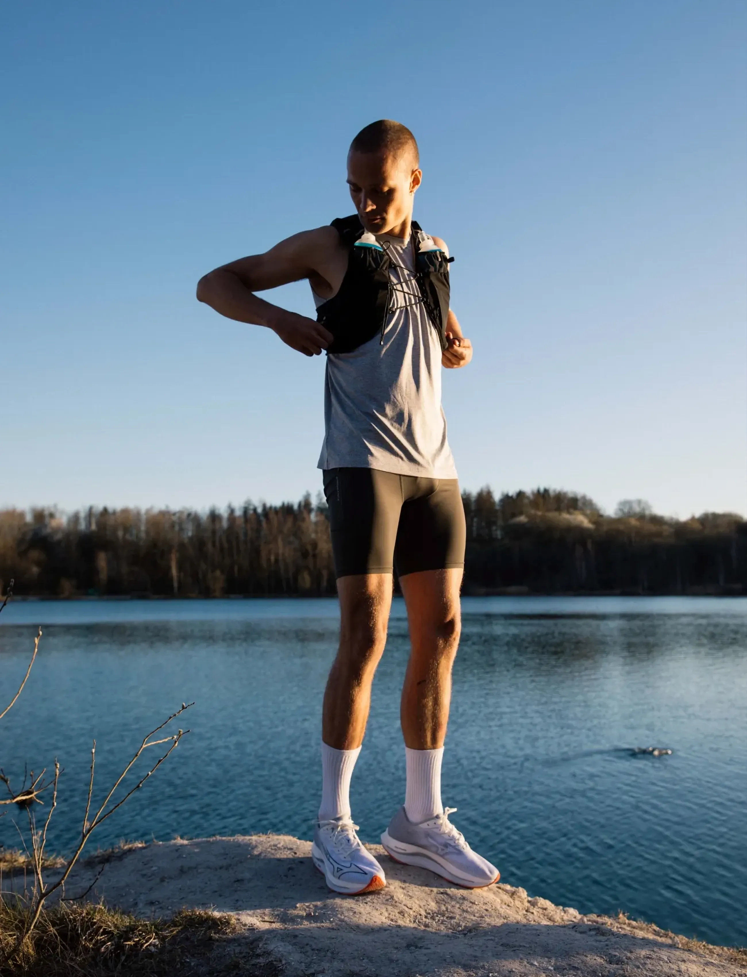 Endurance - Genend Running Vest W/Bottles - jooksuvarustus - black - 3