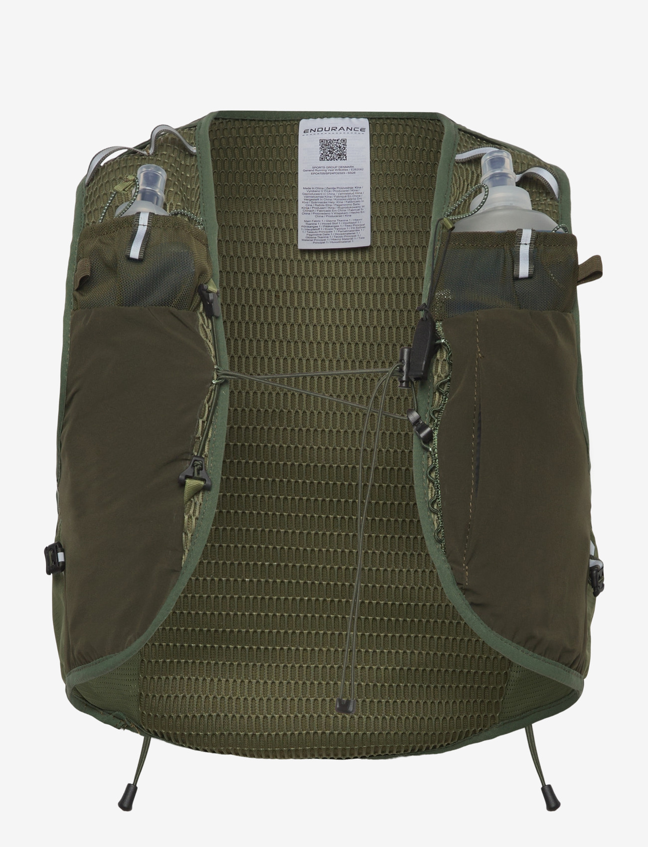 Endurance - Genend Running Vest W/Bottles - jooksuvarustus - black ink - 1