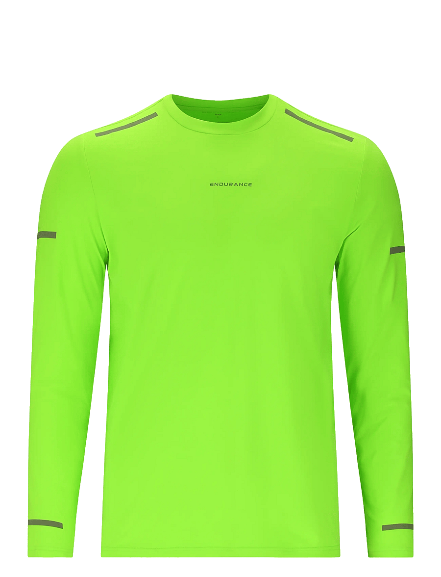 Endurance - Ailey M LS Tee - langarmshirts - safety green - 1