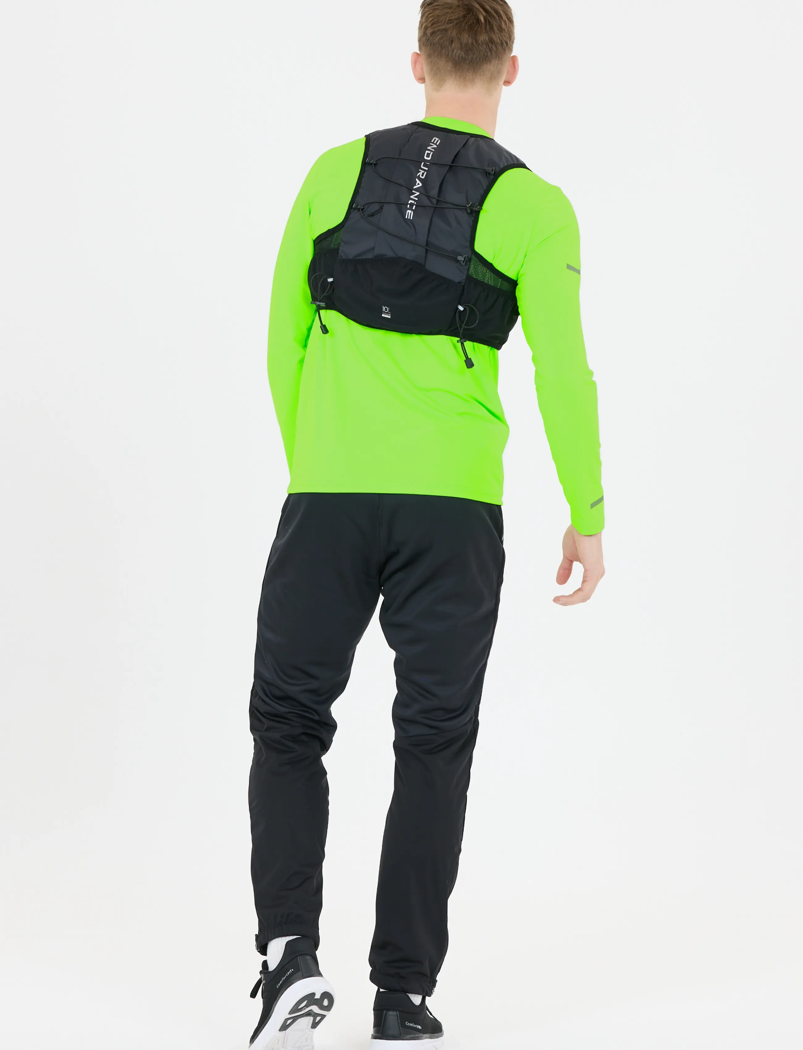 Endurance - Ailey M LS Tee - safety green - 3